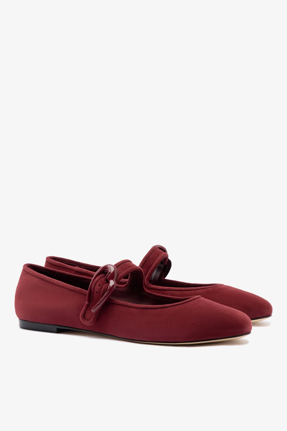 Verona Ballet Flat In Burgundy Suede - Image 3