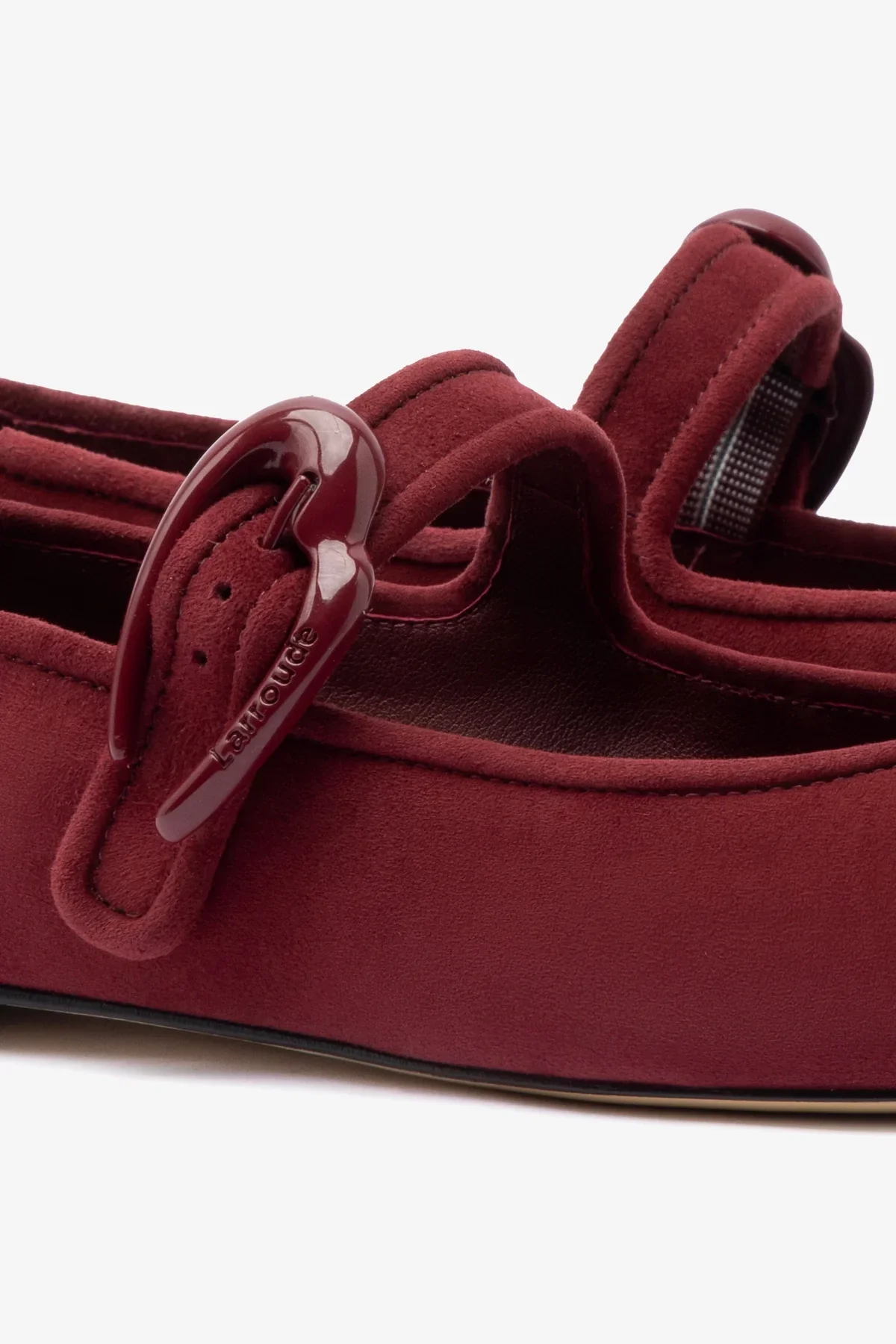 Verona Ballet Flat In Burgundy Suede - Image 4
