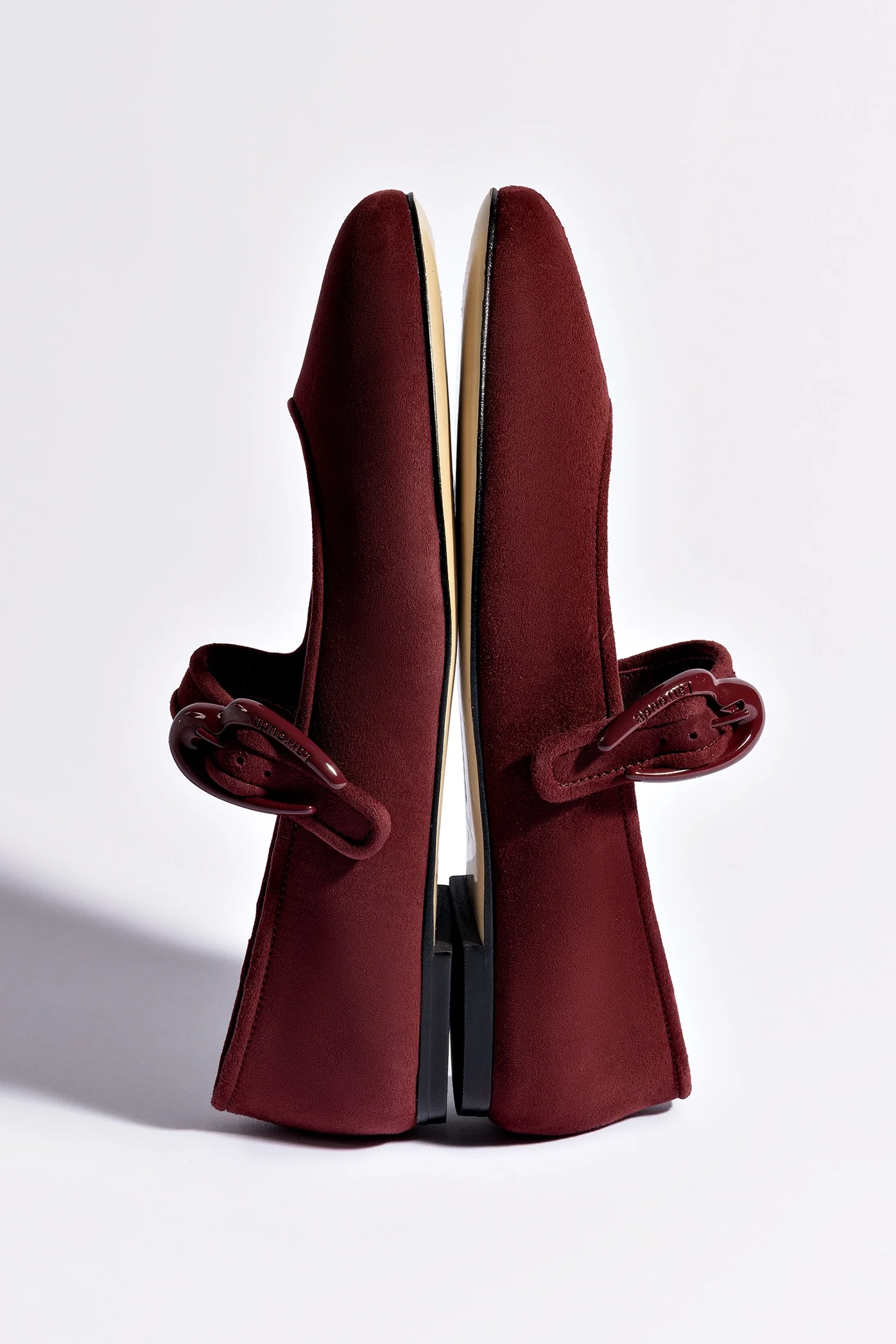 Verona Ballet Flat In Burgundy Suede - Image 5