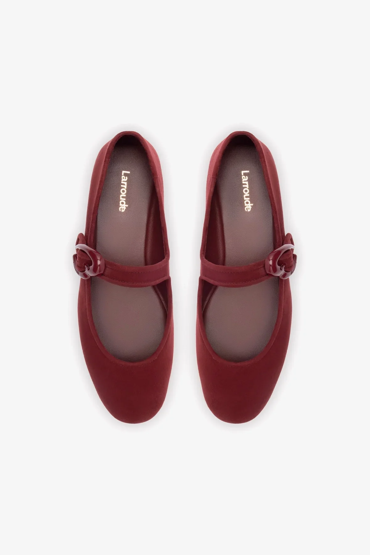 Verona Ballet Flat In Burgundy Suede - Image 6