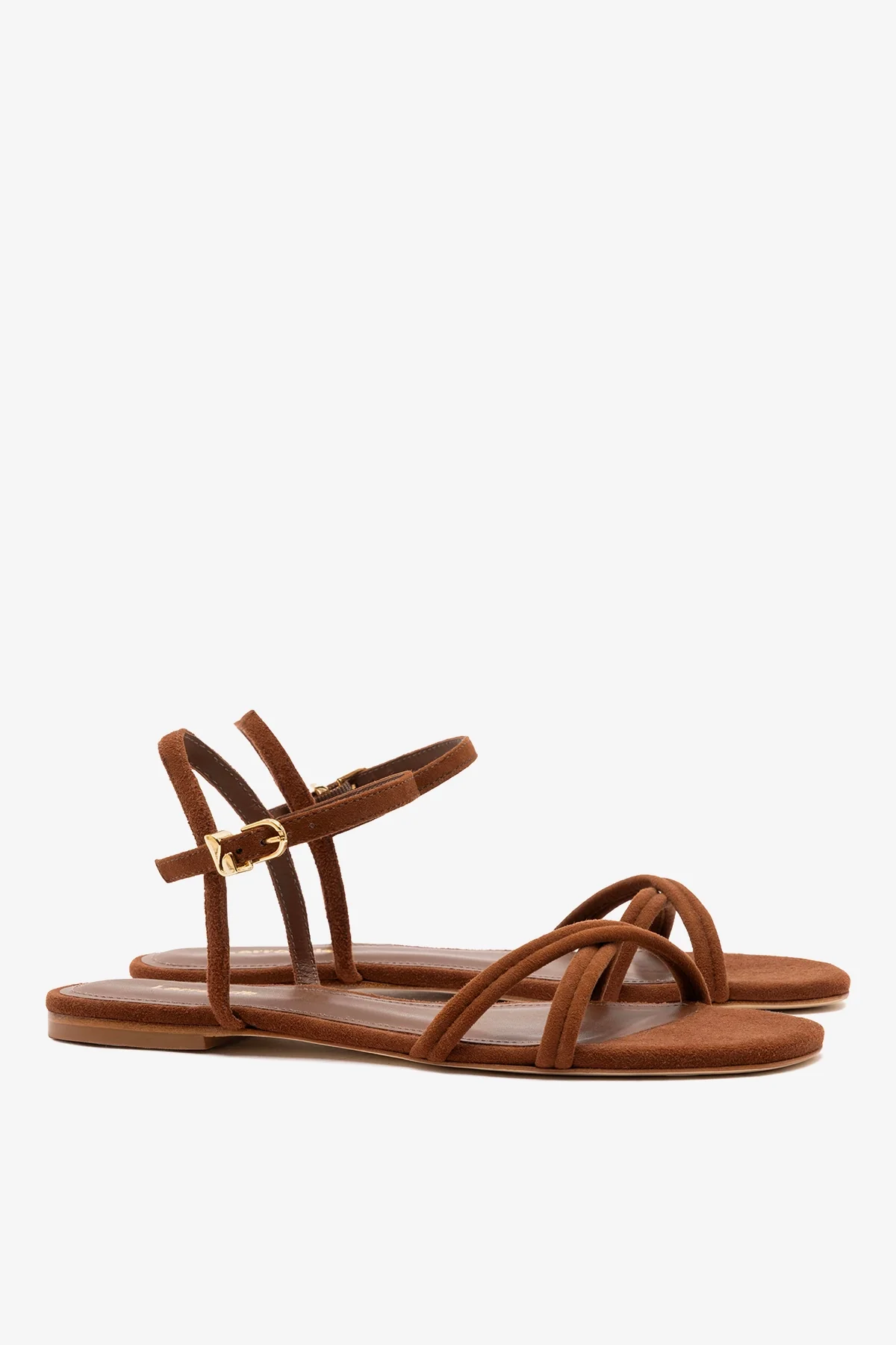 Annie Ankle Strap Sandal In Burnt Umber Leather - Image 3