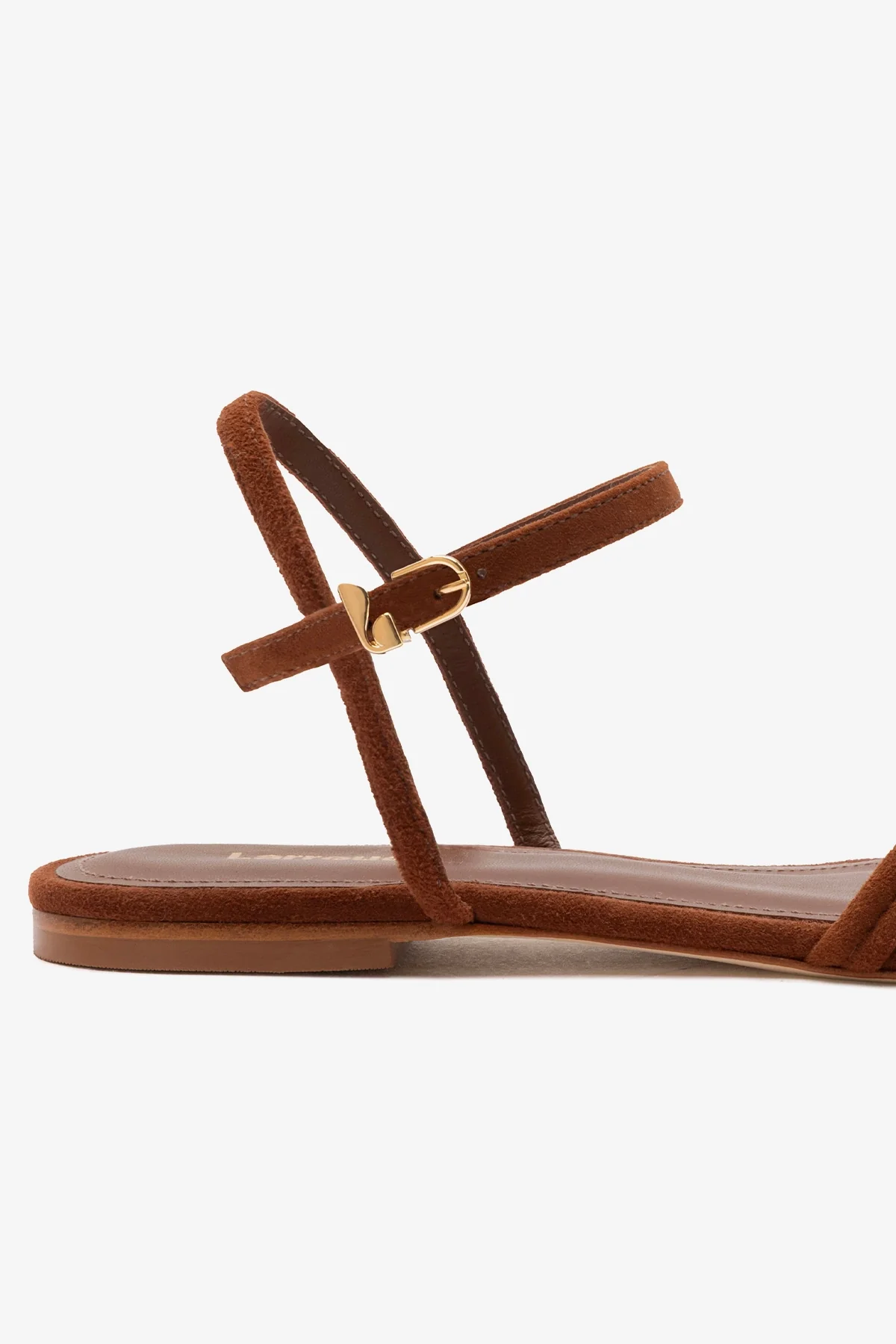 Annie Ankle Strap Sandal In Burnt Umber Leather - Image 4