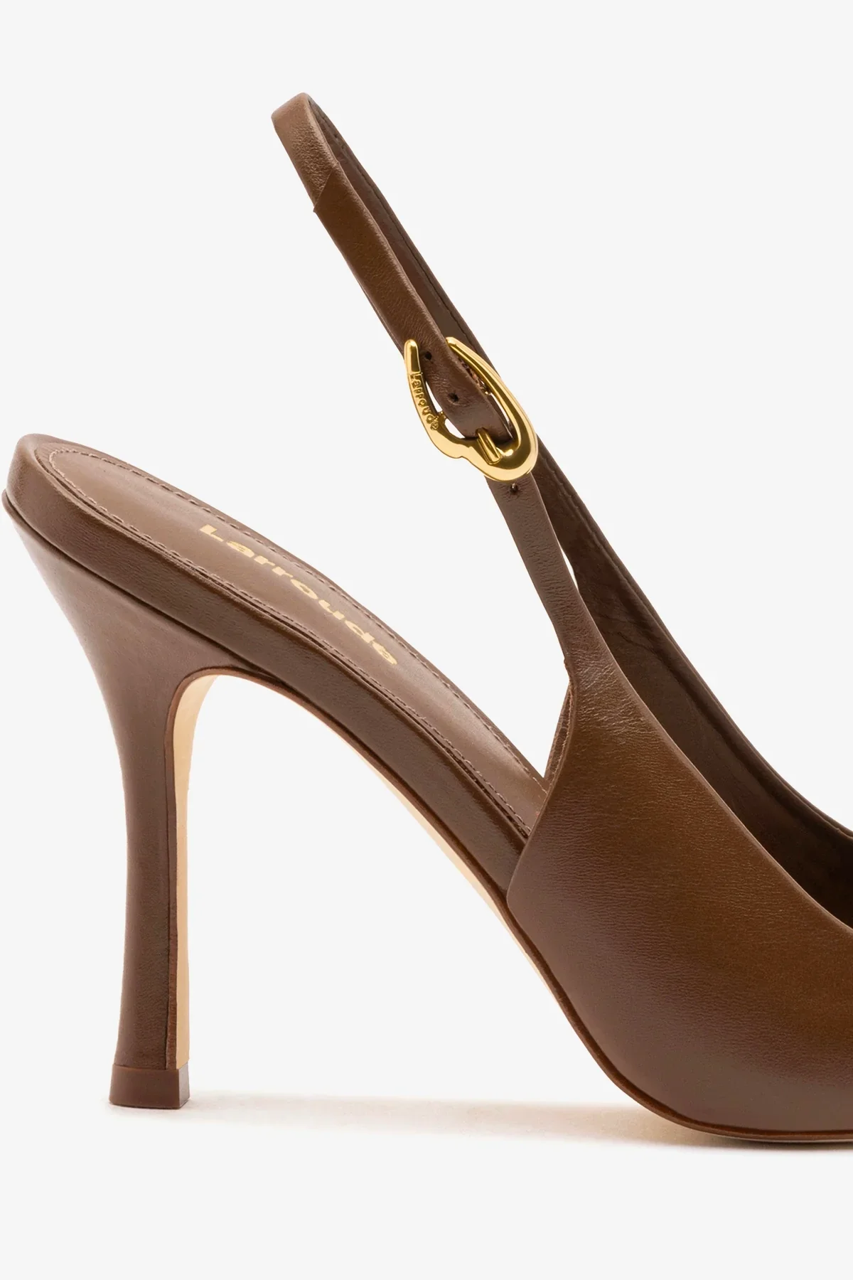Carine Pump In Burnt Umber Leather - Image 4
