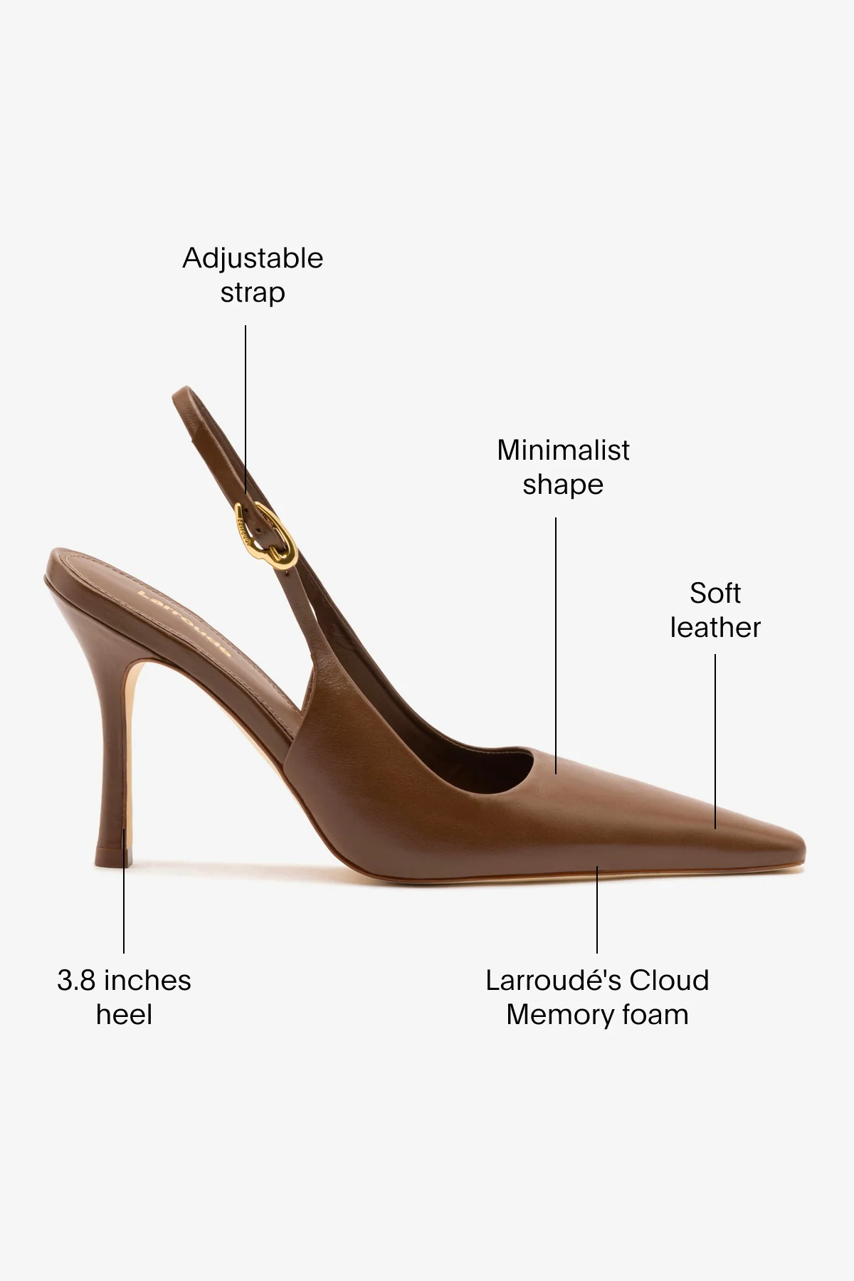 Carine Pump In Burnt Umber Leather - Image 5