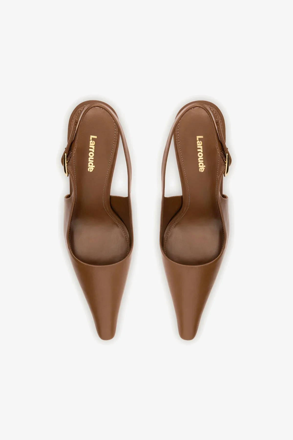 Carine Pump In Burnt Umber Leather - Image 7