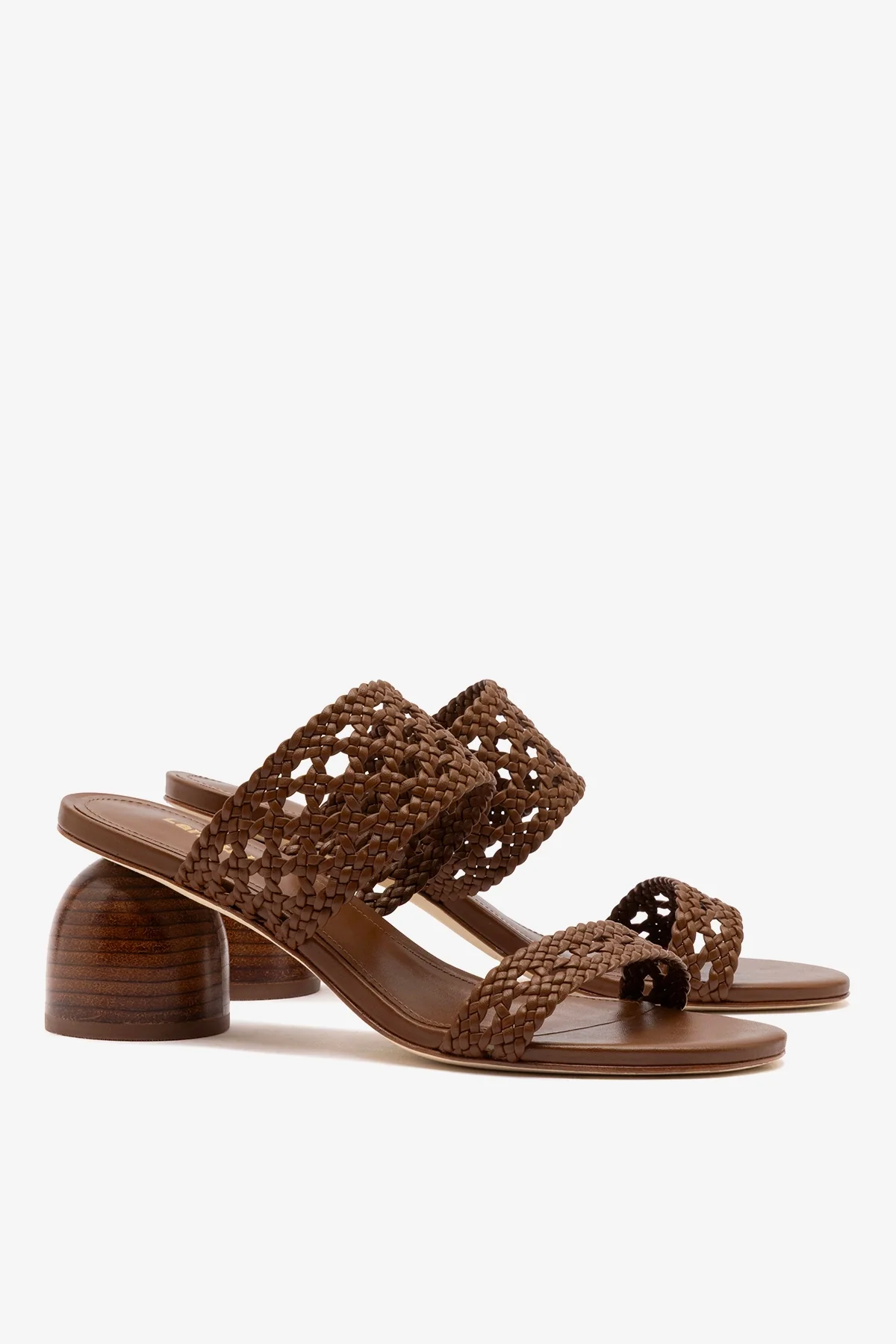 Dew Drop Macrame Sandal In Burnt Umber Leather - Image 3