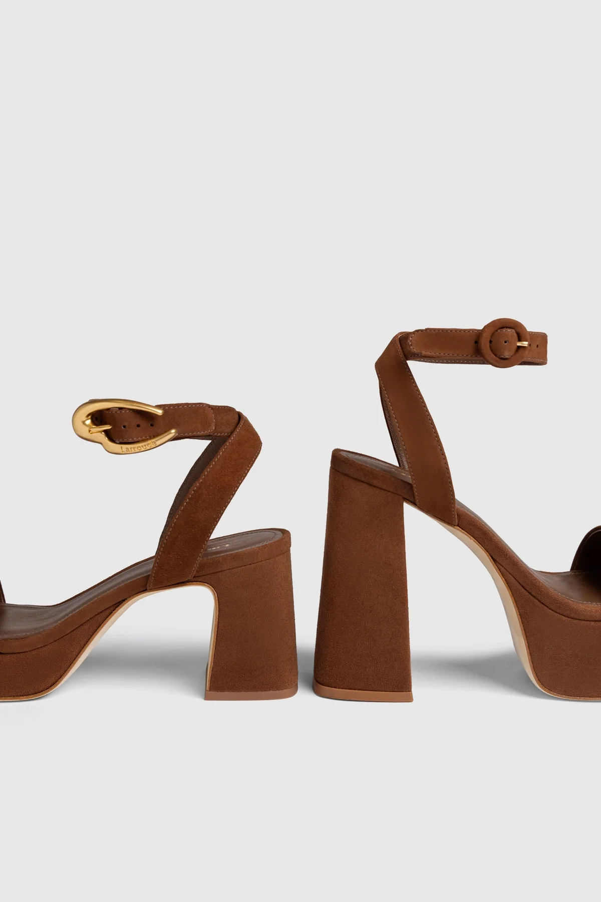 Dolly Sandal In Burnt Umber Suede - Image 2