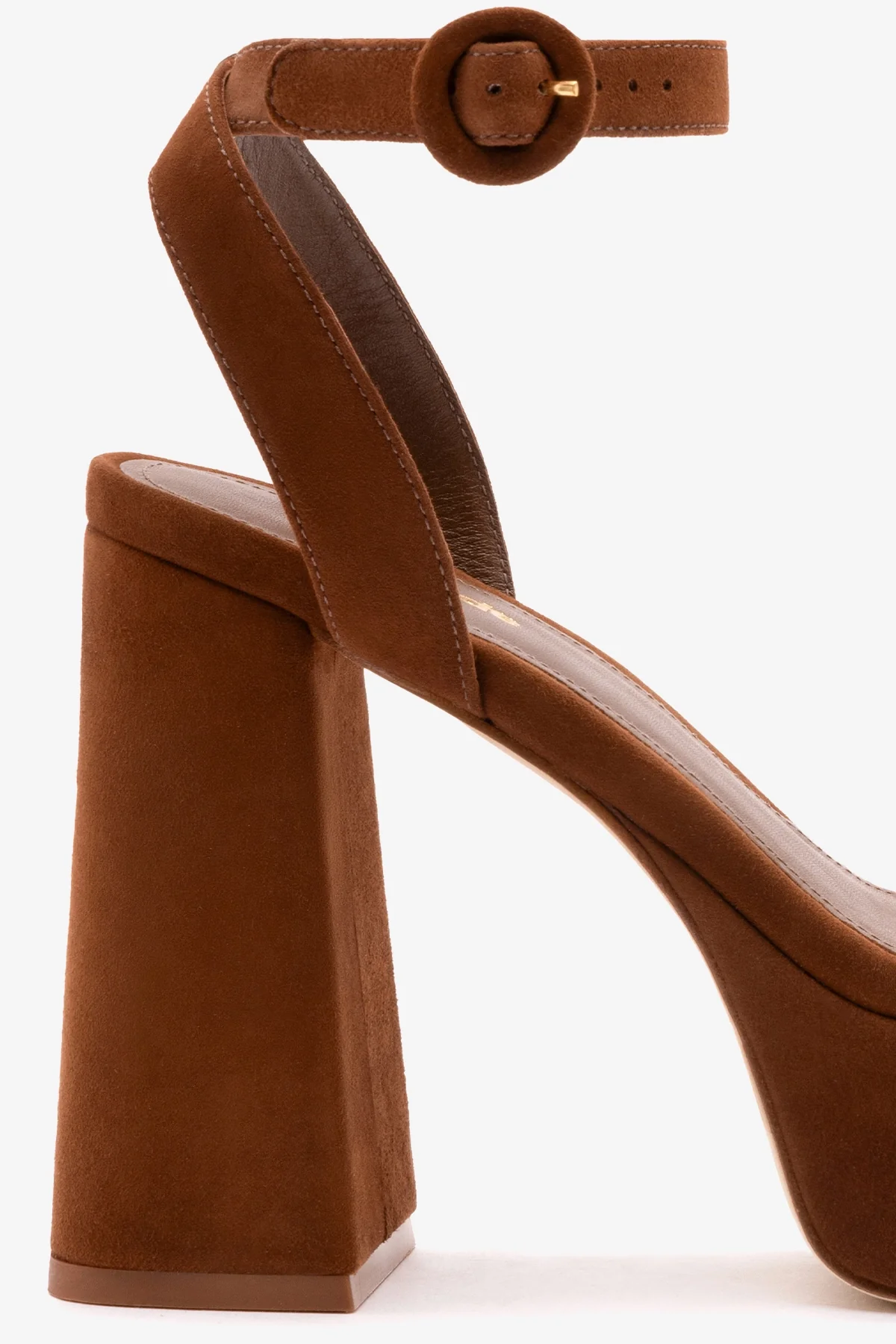 Dolly Sandal In Burnt Umber Suede - Image 4