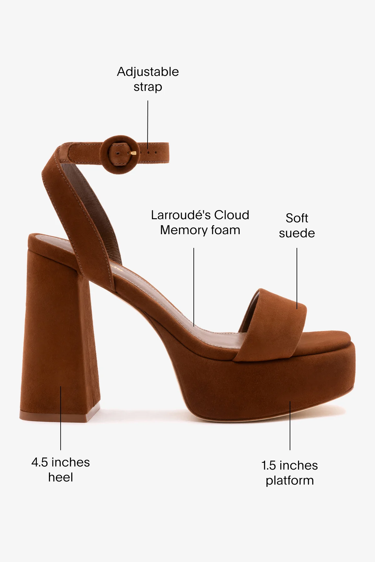 Dolly Sandal In Burnt Umber Suede - Image 5