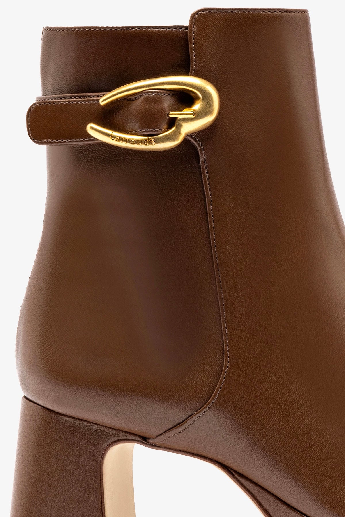 Dolly Verona Low Boot In Burnt Umber Leather - Image 4
