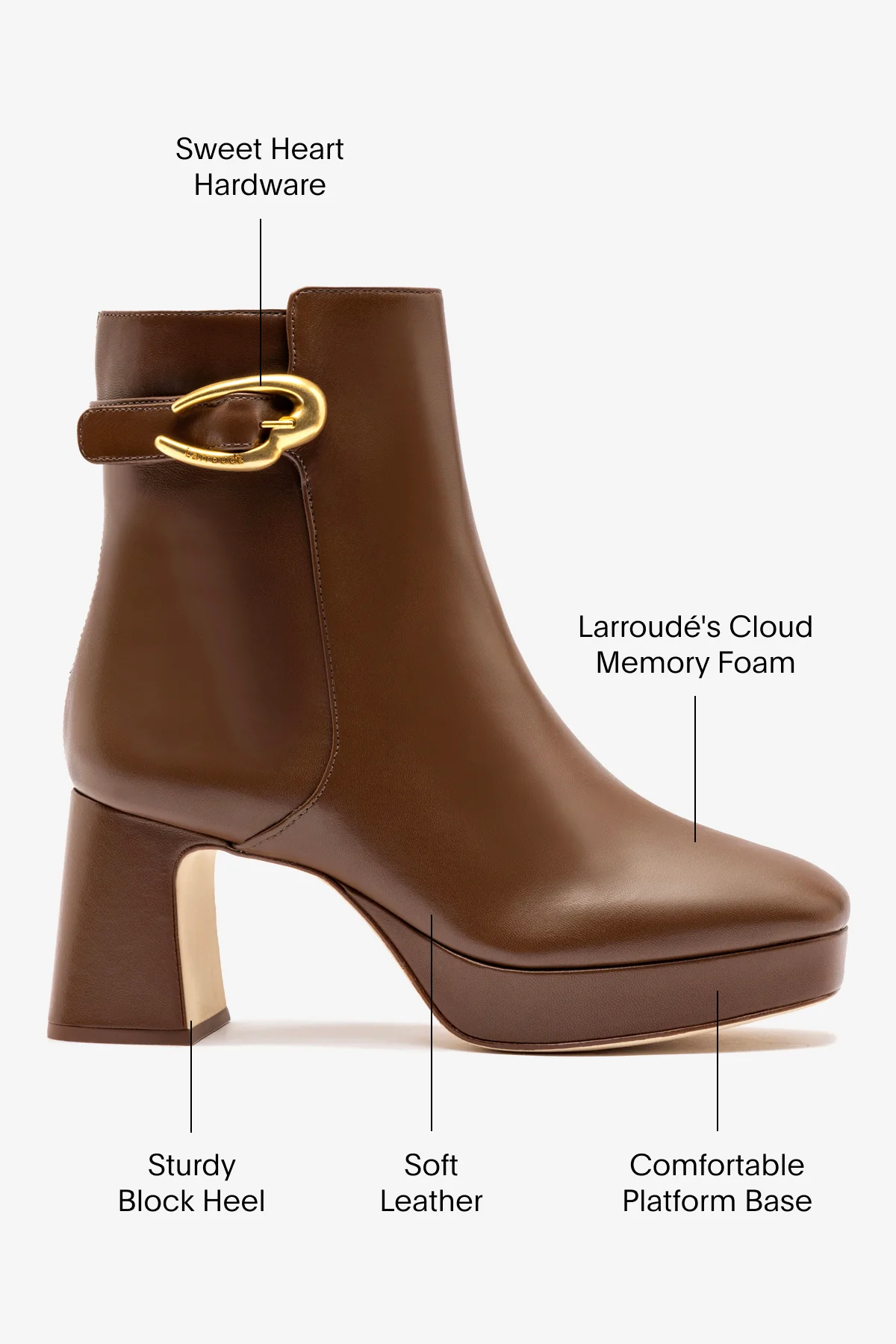 Dolly Verona Low Boot In Burnt Umber Leather - Image 5