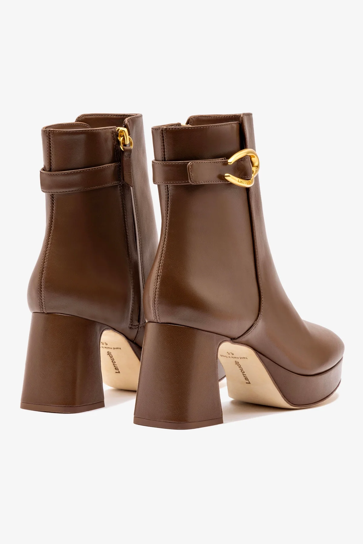 Dolly Verona Low Boot In Burnt Umber Leather - Image 7