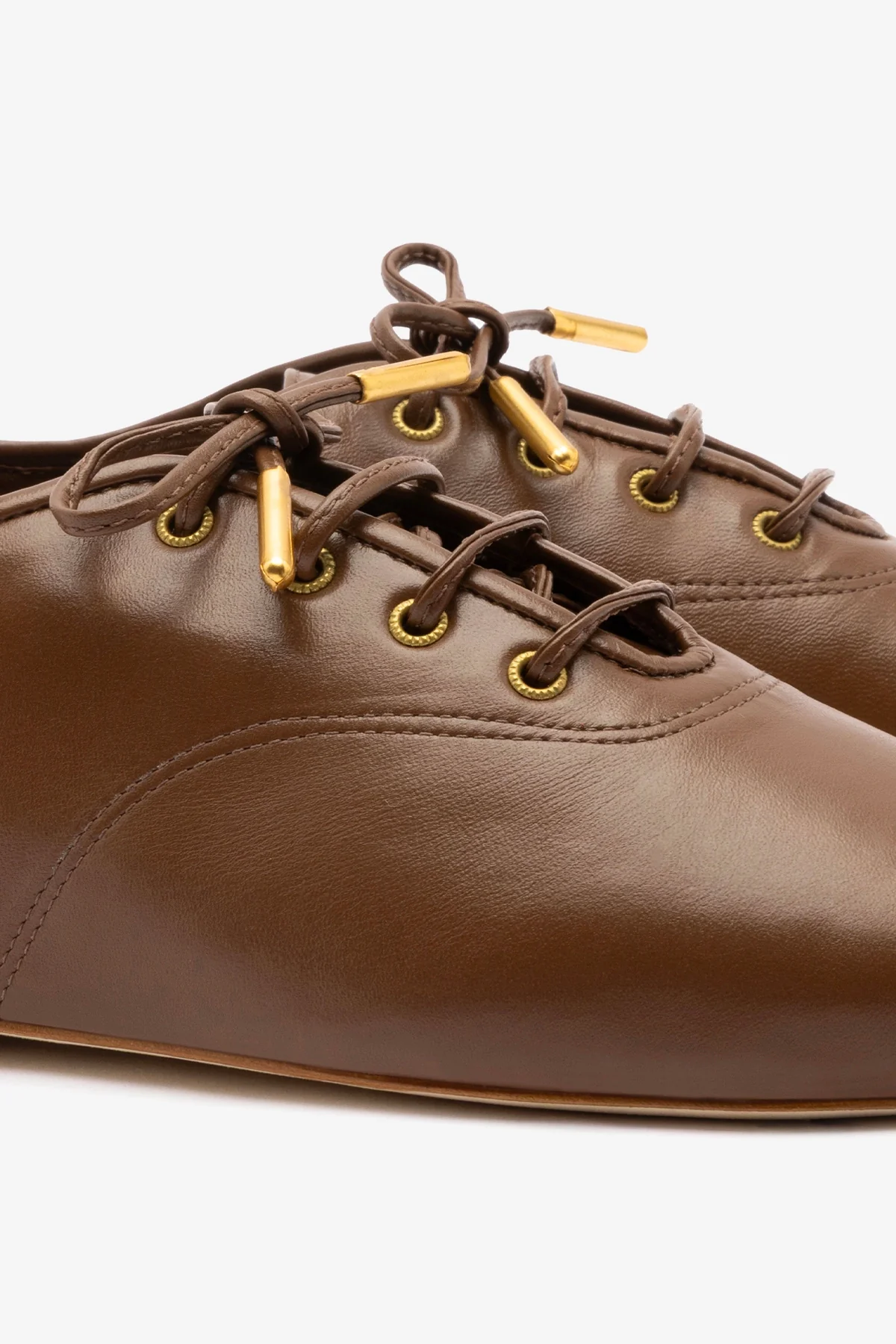 Liza Sneaker In Burnt Umber Leather - Image 4