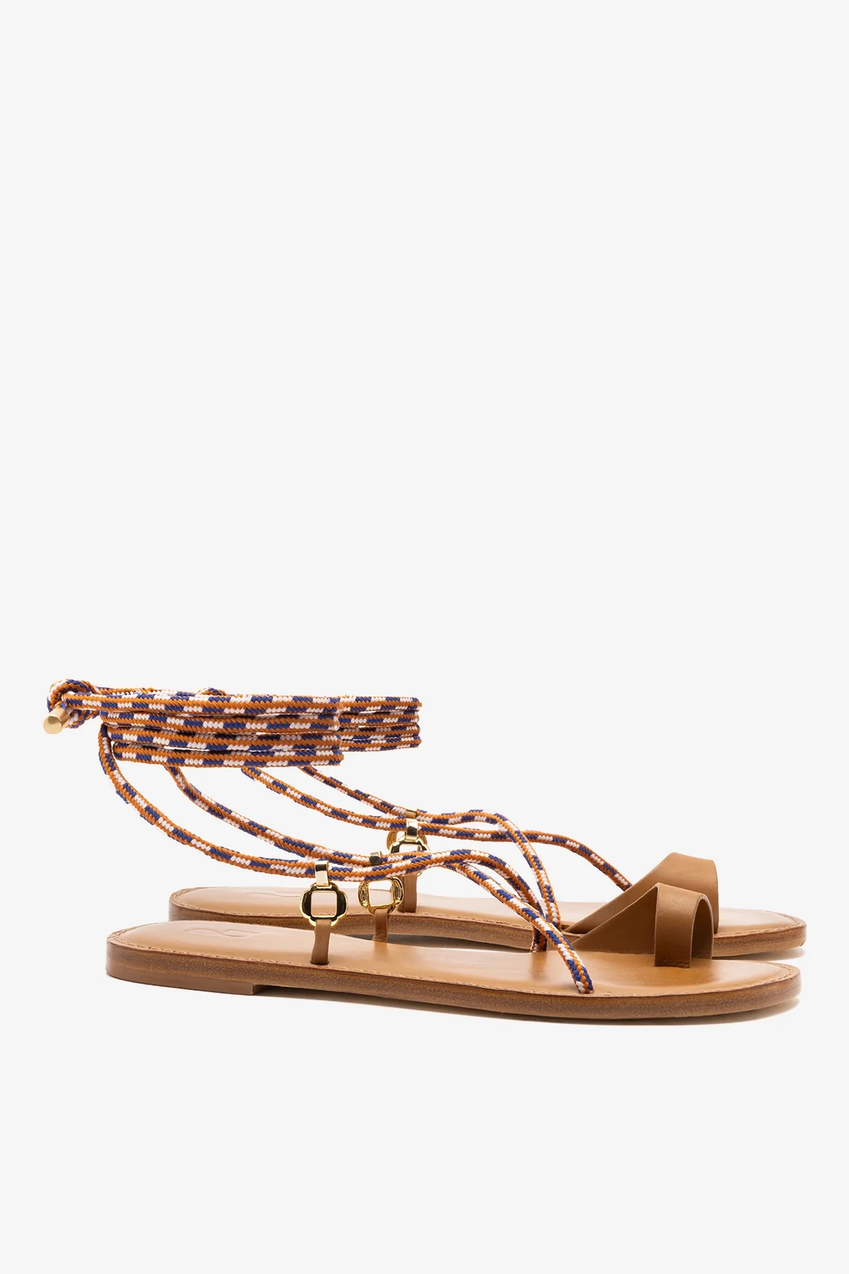 Antibes Flat In Caramel Leather - Image 3