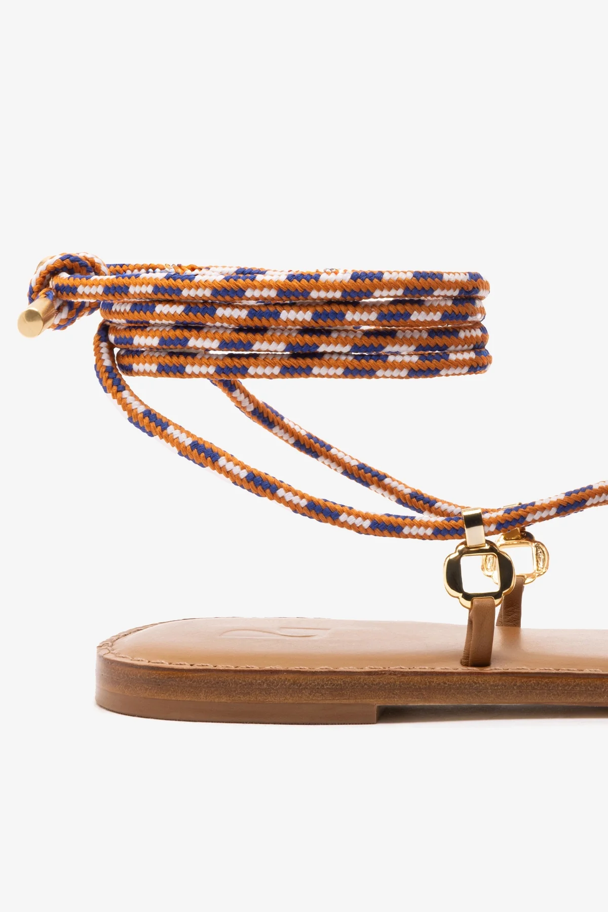 Antibes Flat In Caramel Leather - Image 4