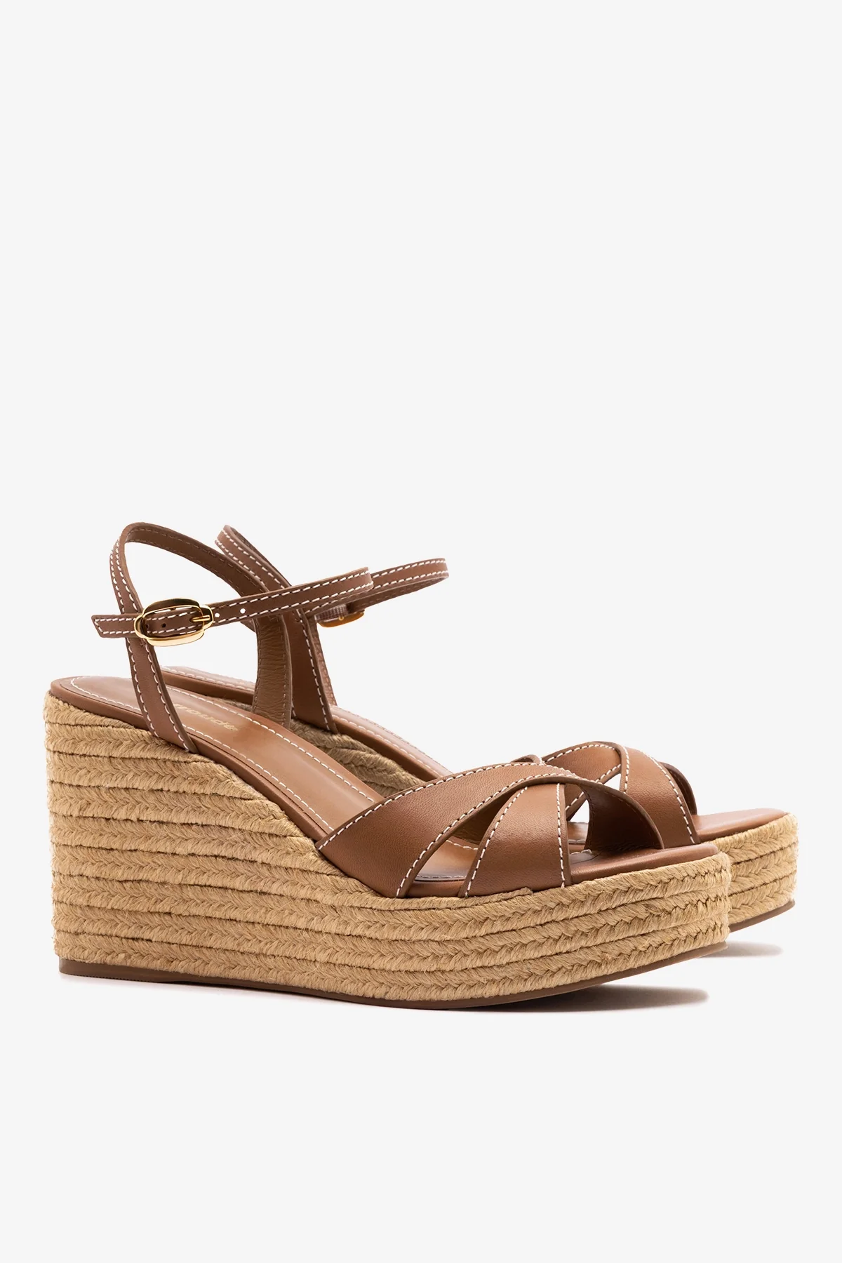 Bianca Espadrille Sandal Caramel Leather - Image 3