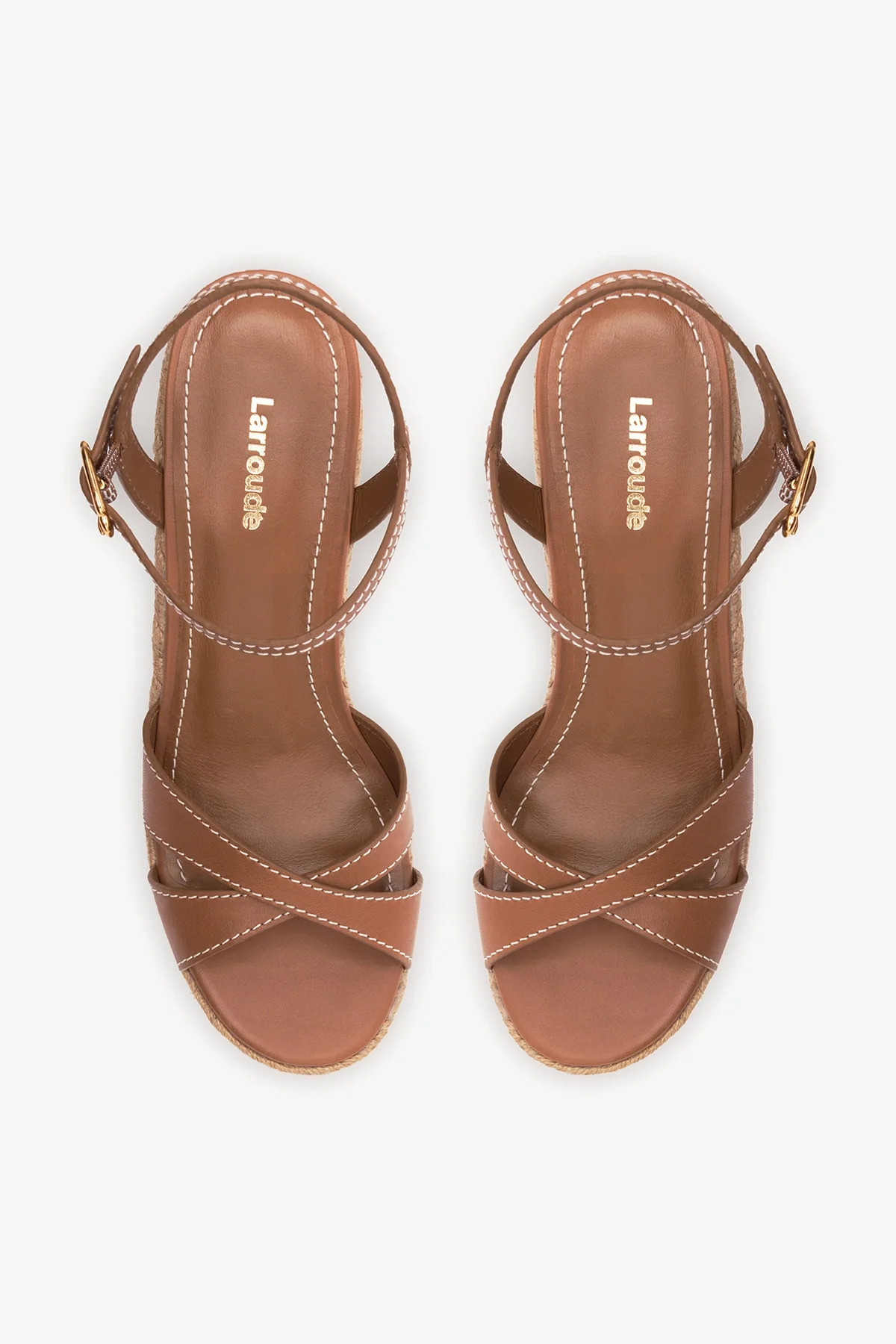 Bianca Espadrille Sandal Caramel Leather - Image 6