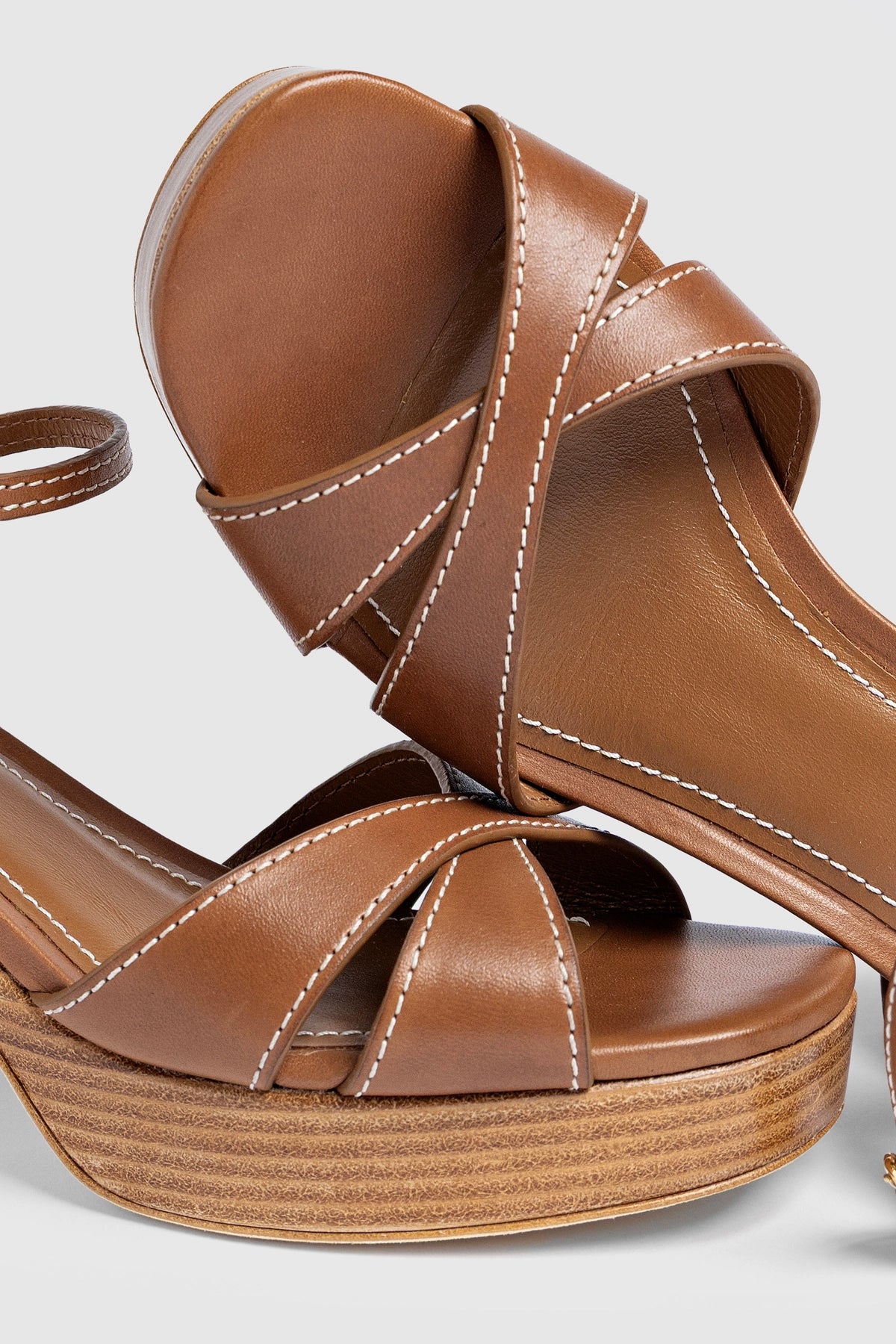 Bianca Low Sandal Caramel Leather - Image 6