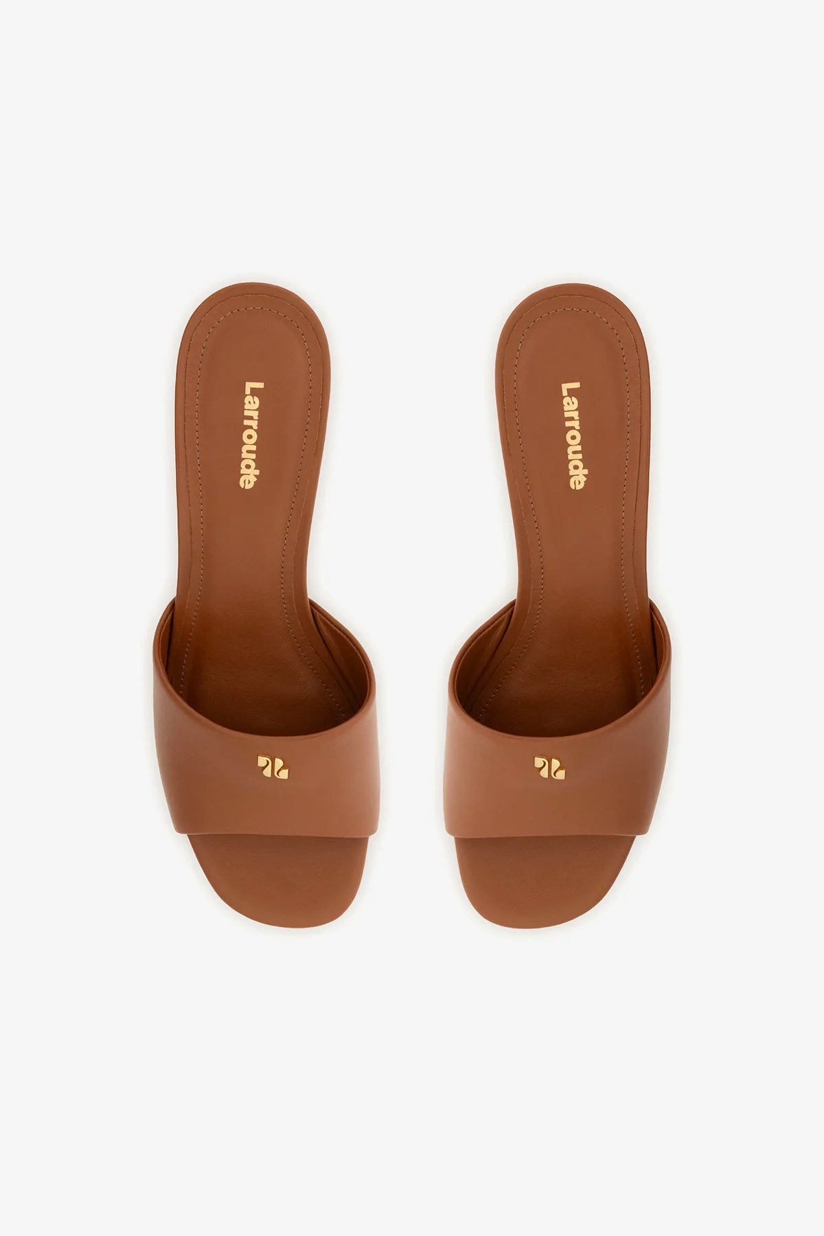 Dolly Low Mule In Caramel Leather - Image 6