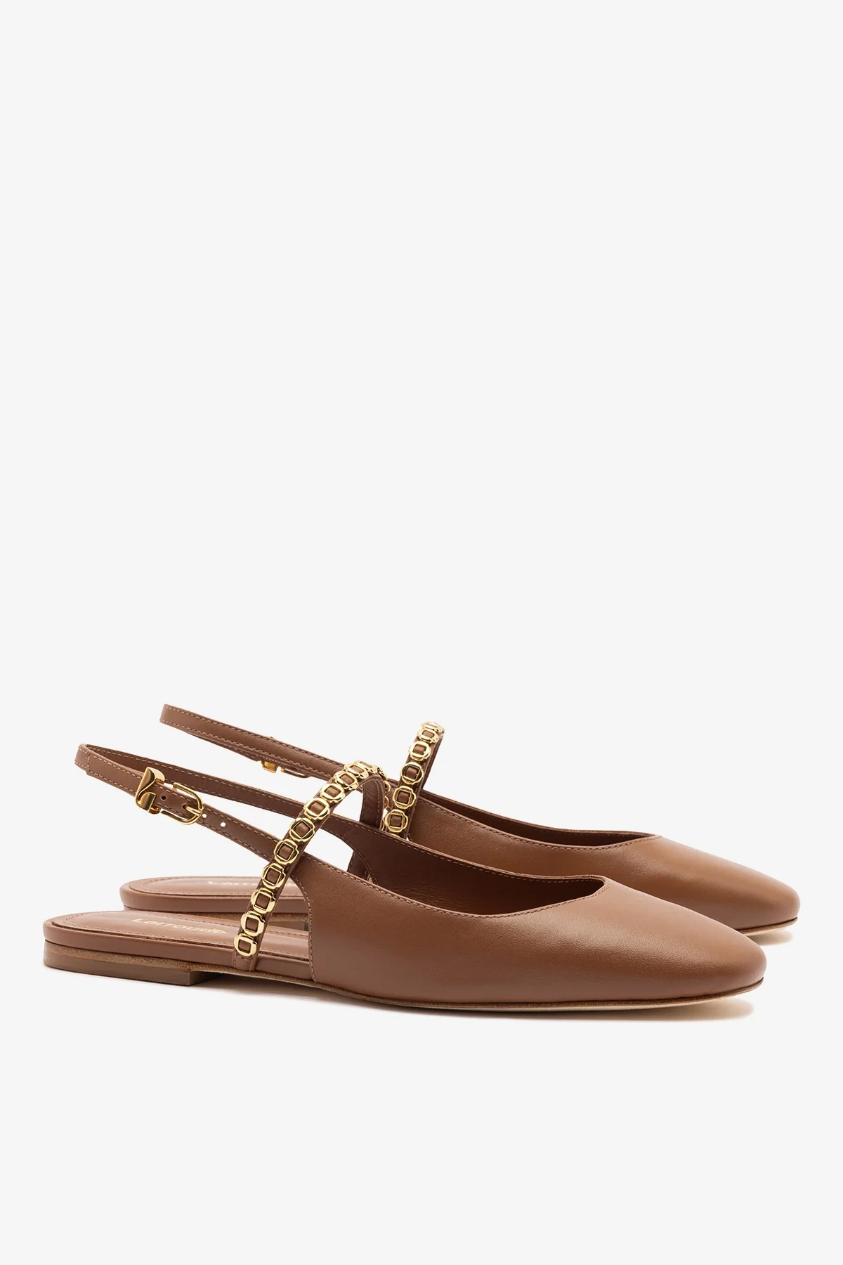 Georgina Milanina Ballet Flat In Caramel Leather - Image 4