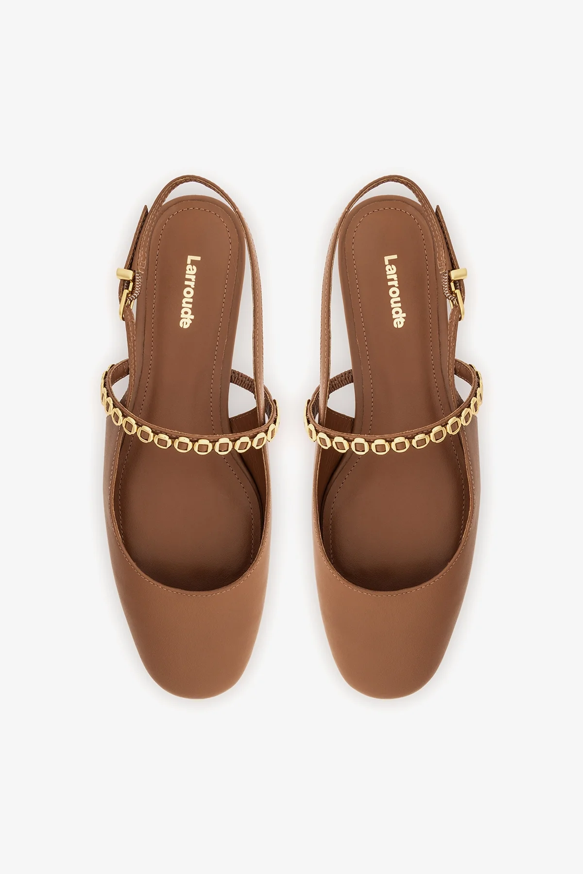 Georgina Milanina Ballet Flat In Caramel Leather - Image 5