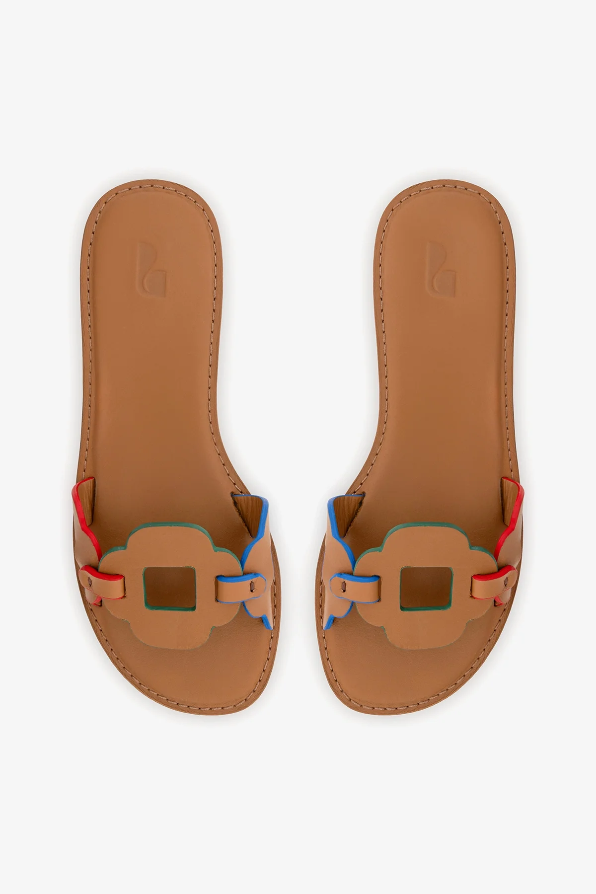 Margherita Slide In Caramel Leather - Image 6