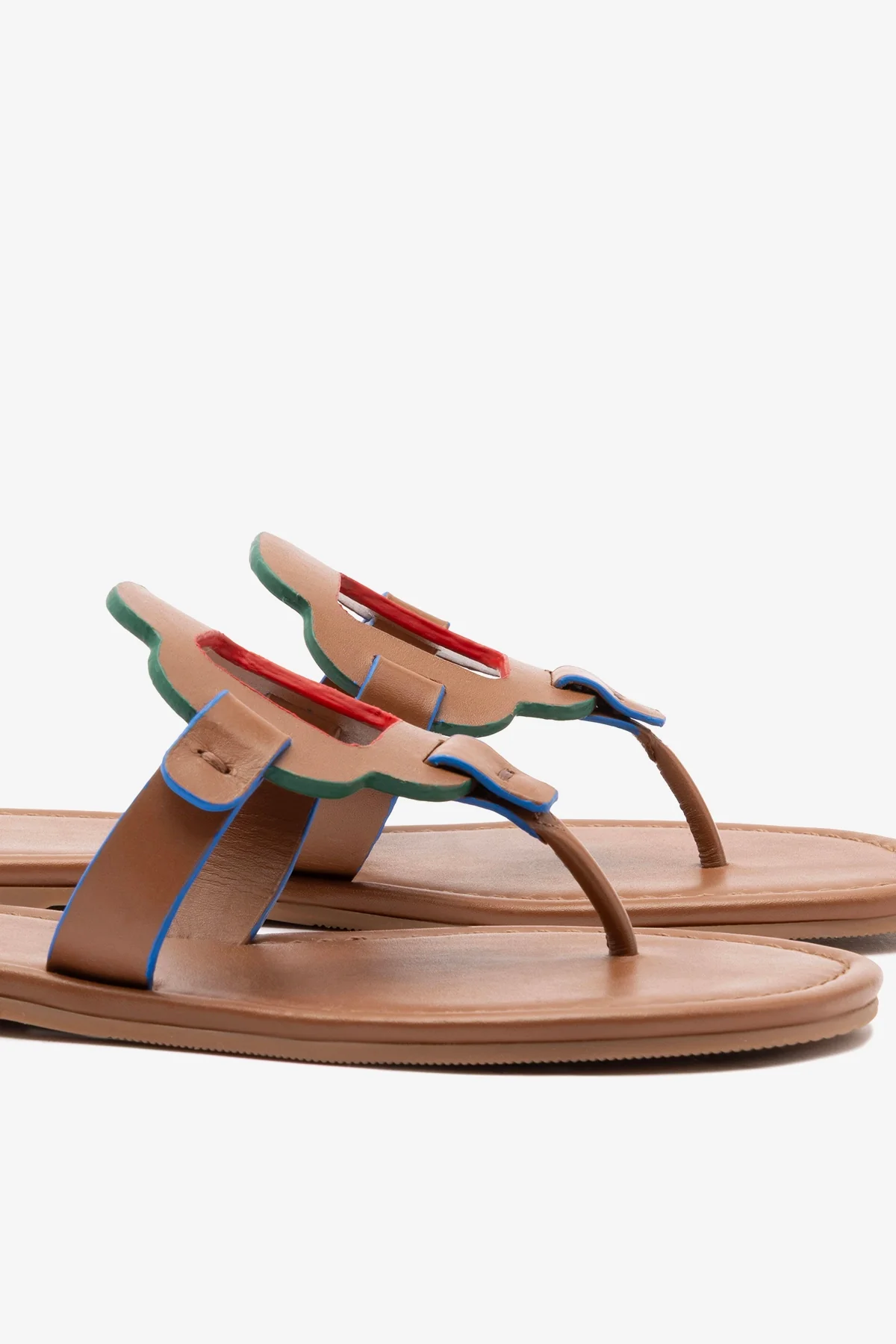 Margherita Thong Sandal In Caramel Leather - Image 4