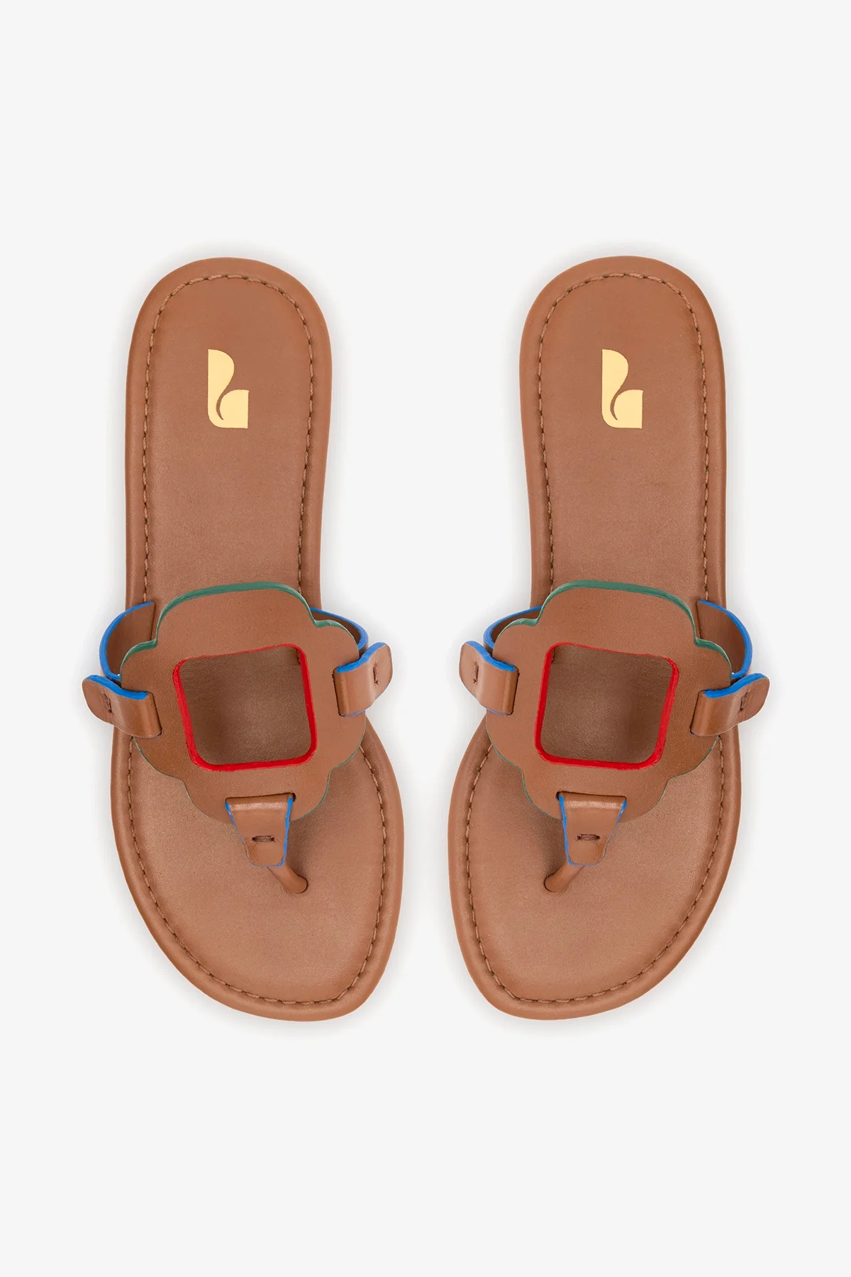 Margherita Thong Sandal In Caramel Leather - Image 7