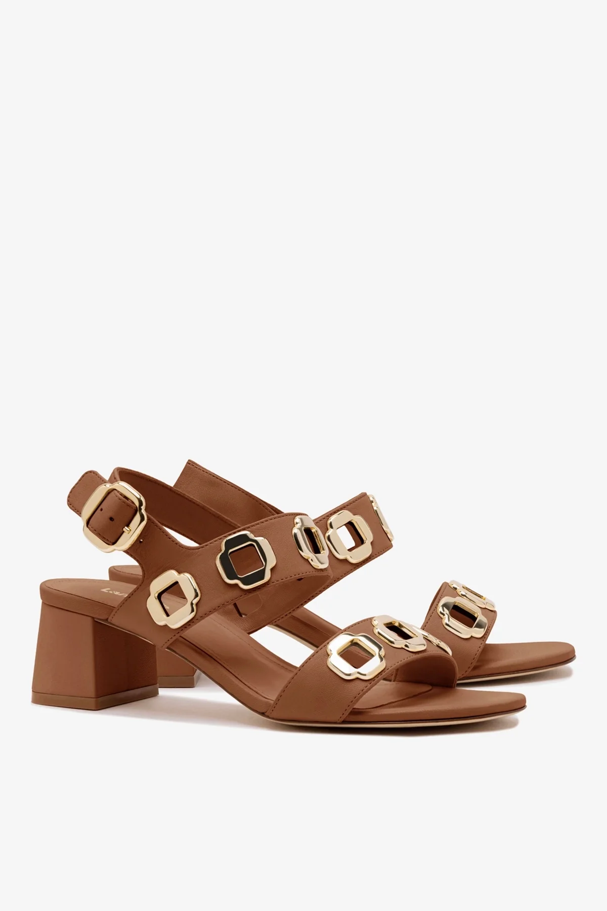 Milan Sandal In Caramel Leather - Image 3