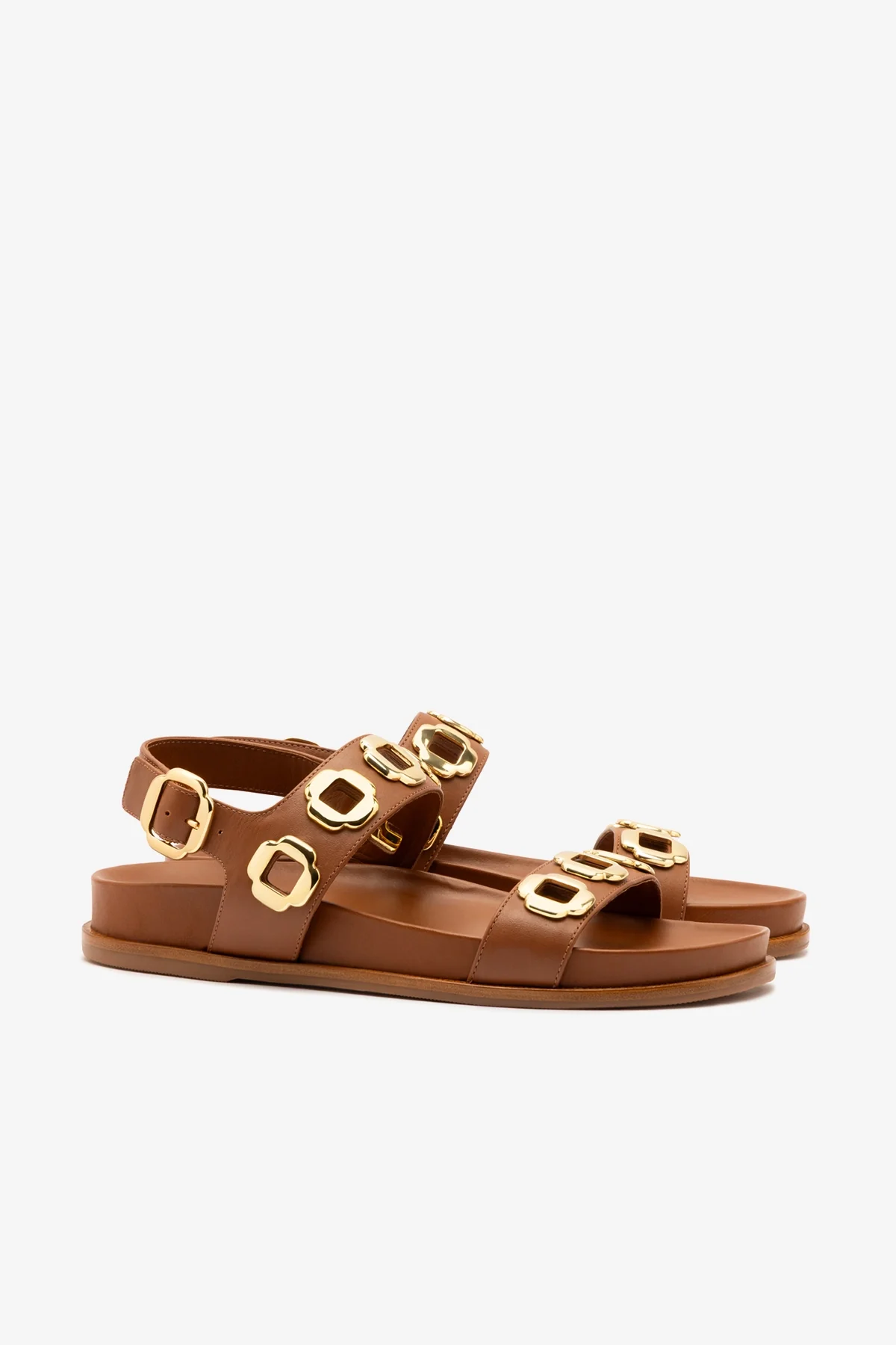 Milan Sport Sandal In Caramel Leather - Image 3