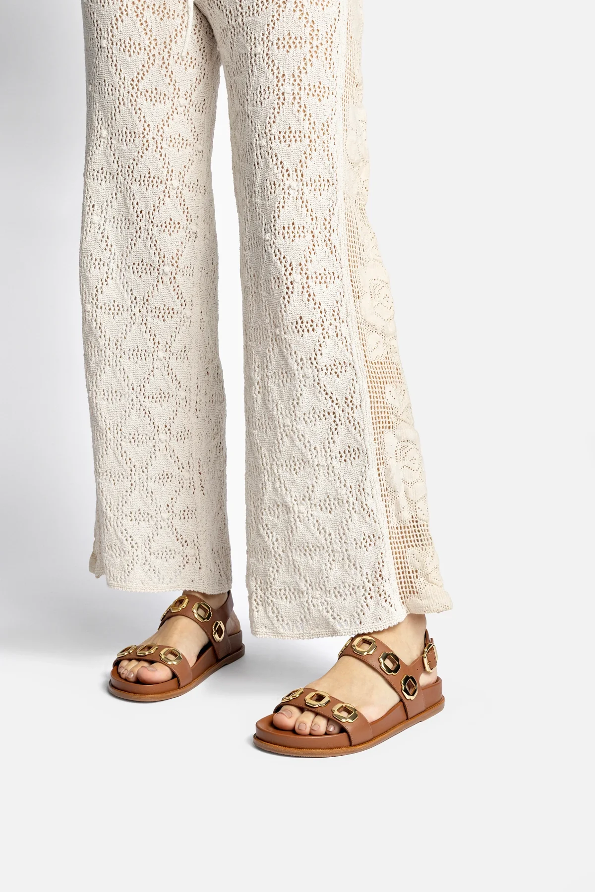 Milan Sport Sandal In Caramel Leather - Image 5