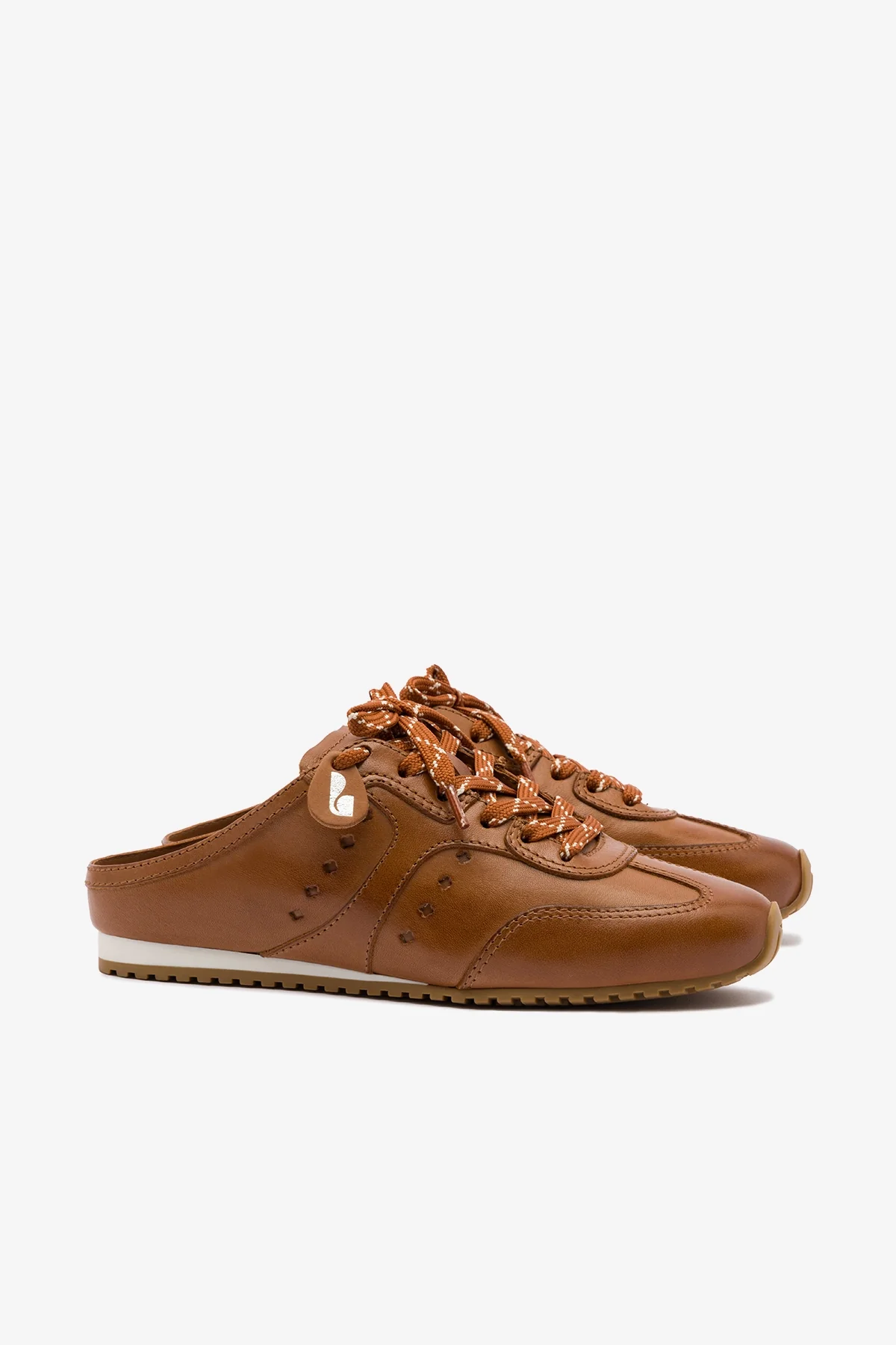 Stella Mule In Caramel Leather - Image 3