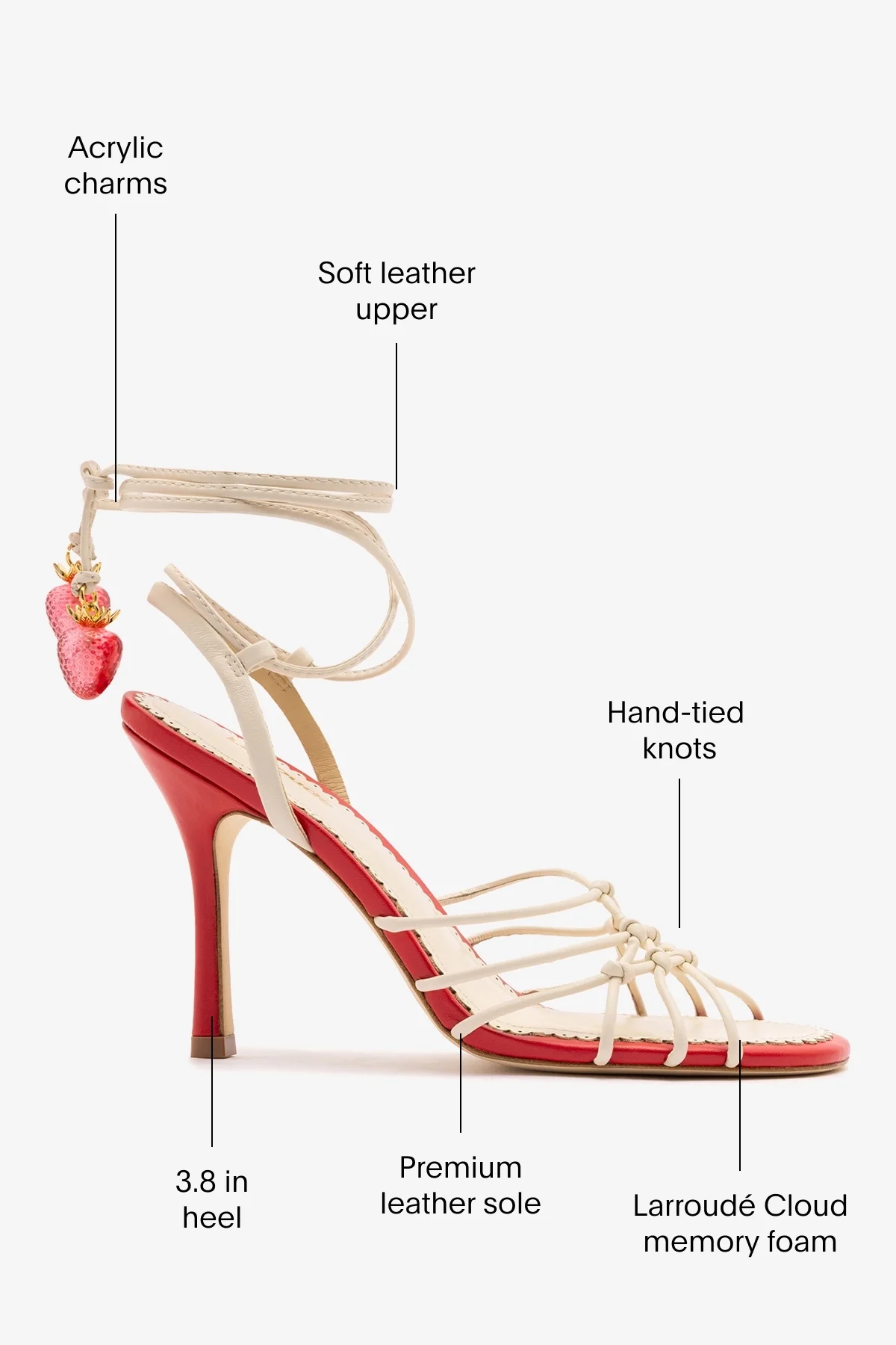 Carmen Sandal Ivory Leather - Image 5