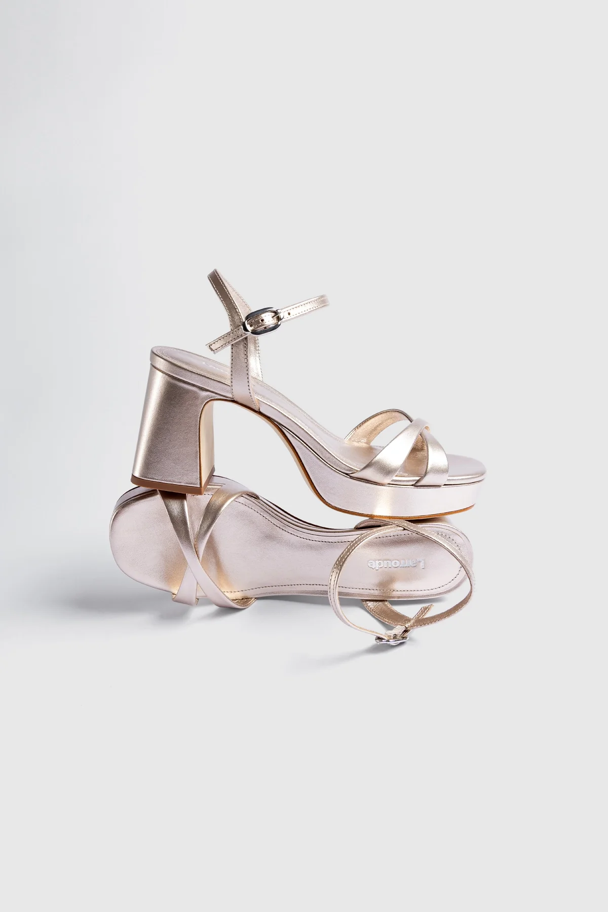 Bianca Low Sandal Champagne Leather - Image 2