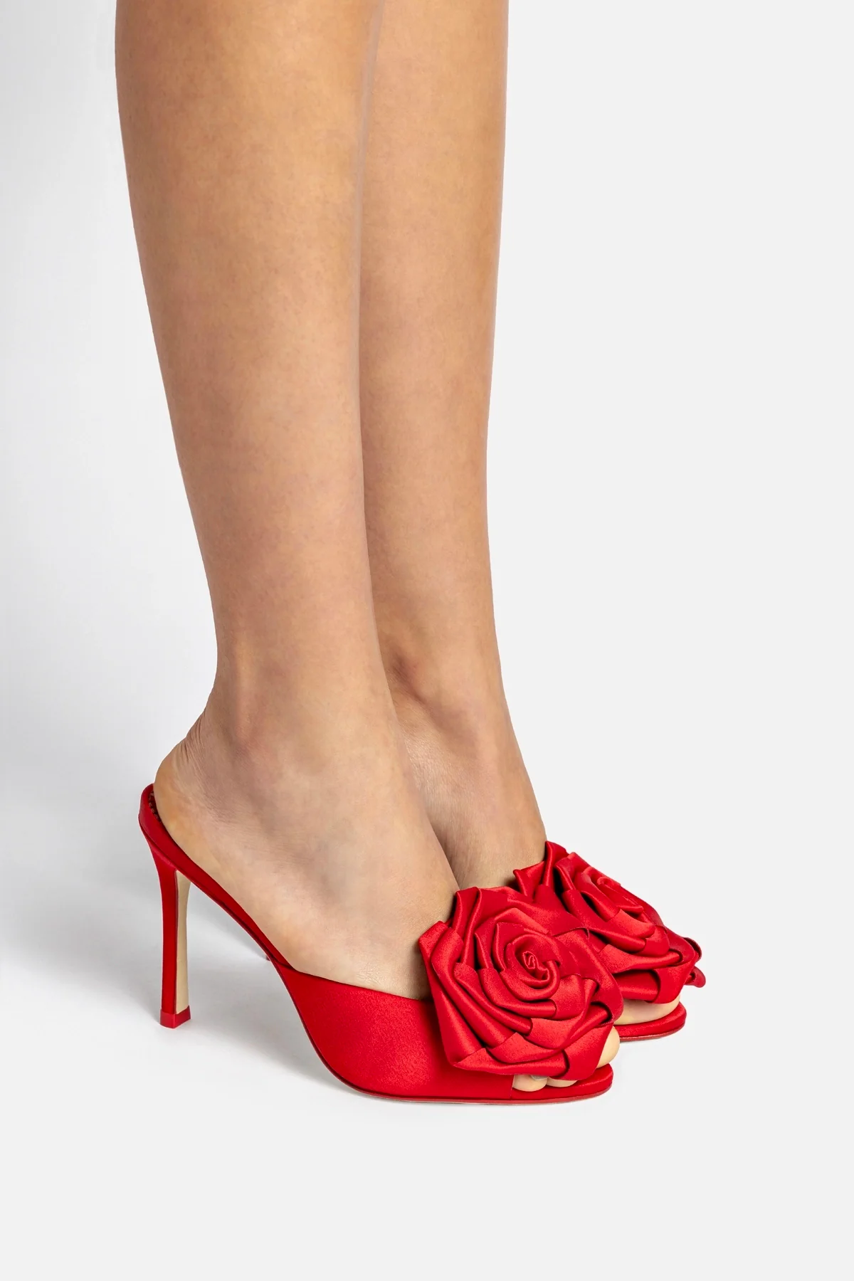 Scarlet Mule In Cherry Satin - Image 2