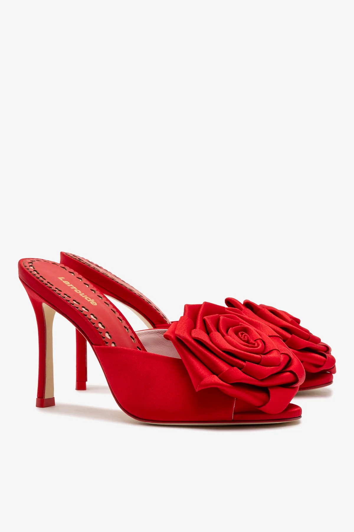Scarlet Mule In Cherry Satin - Image 3
