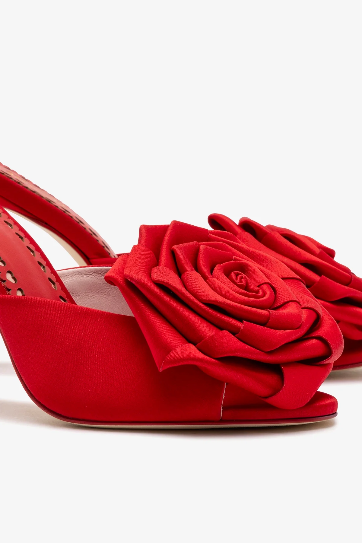 Scarlet Mule In Cherry Satin - Image 4