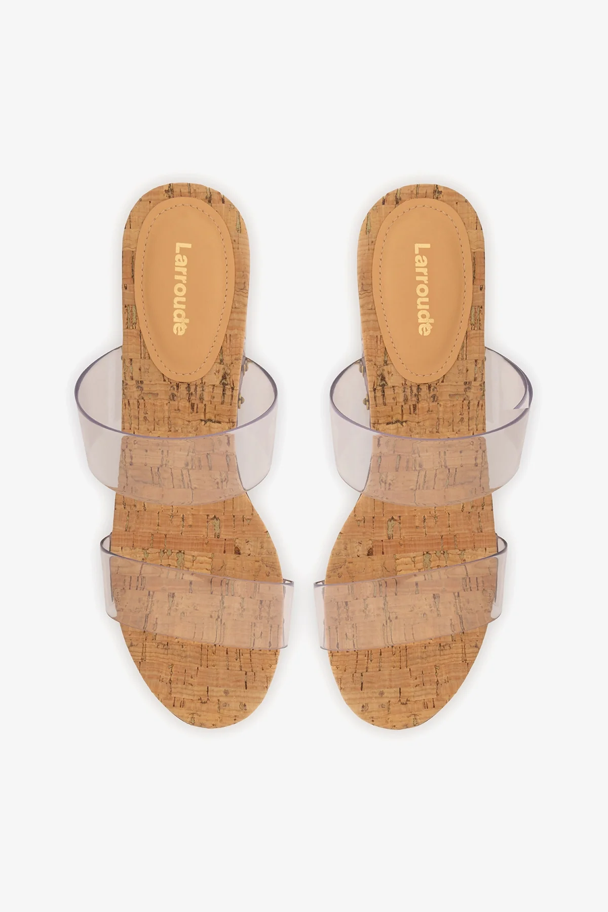 Miso Clear Platform Sandal In Clear Vinyl and Natural Cork - Image 7