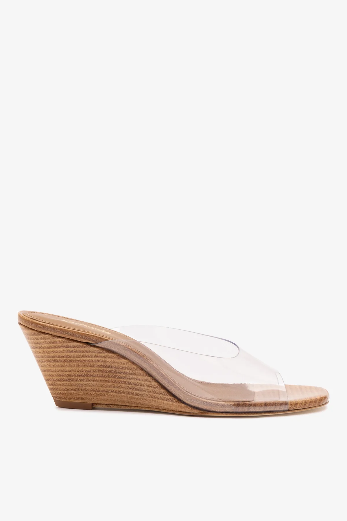 Vivi Wedge Mule In Clear Vinyl