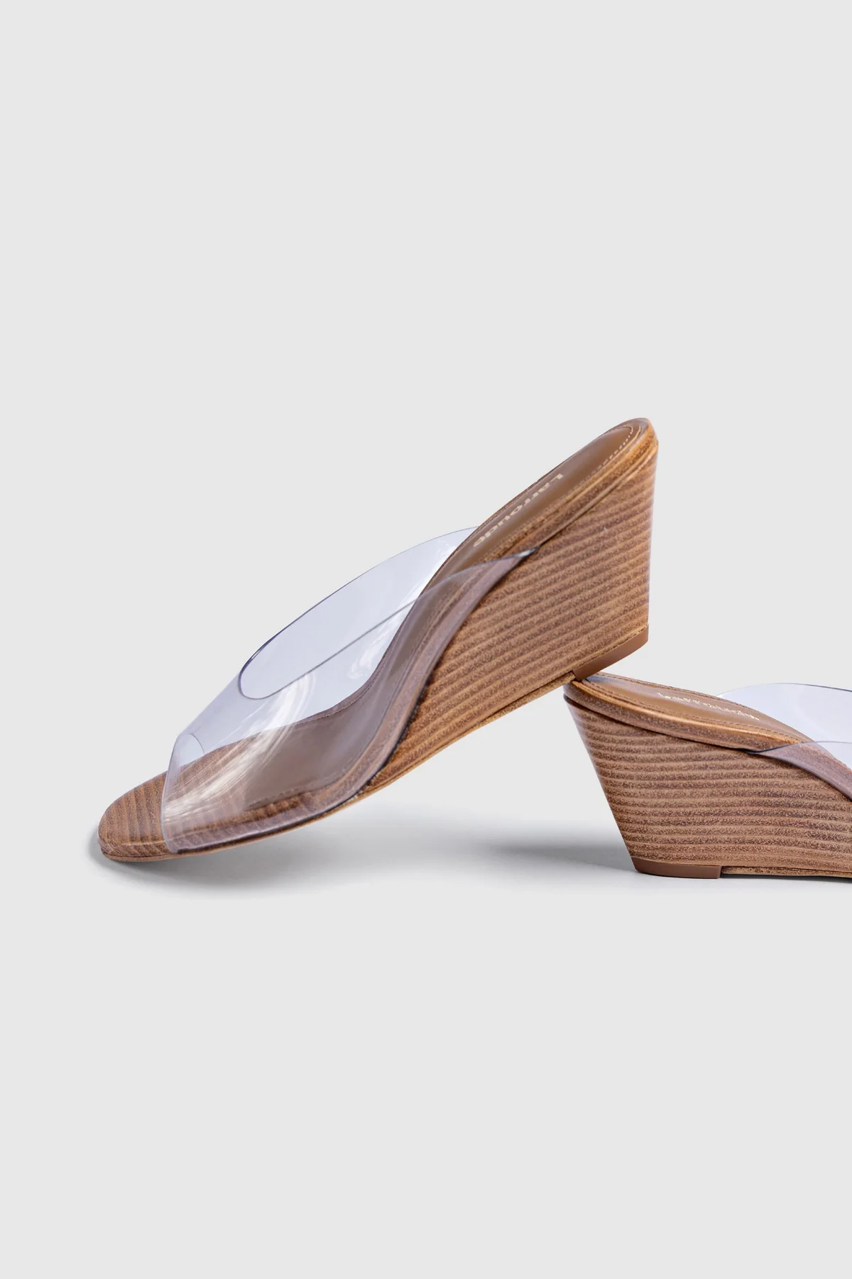 Vivi Wedge Mule In Clear Vinyl - Image 2