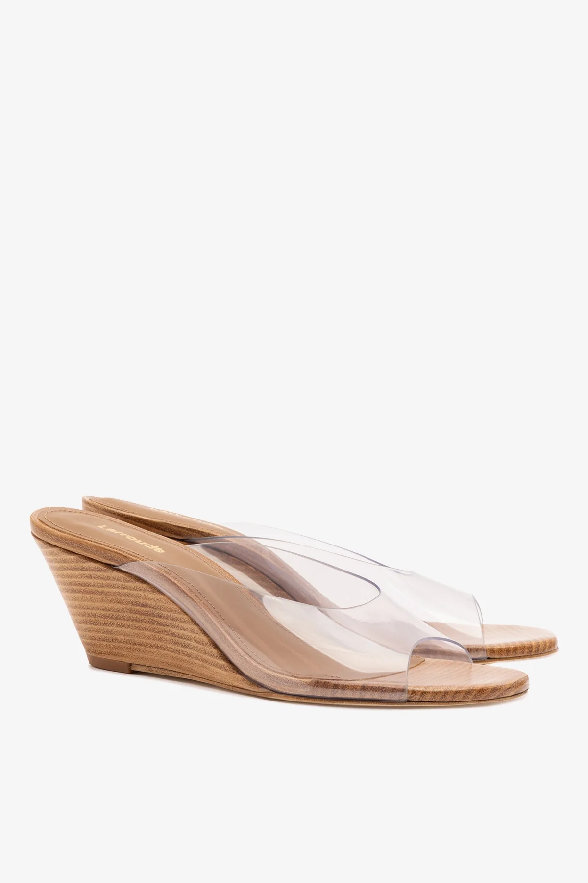 Vivi Wedge Mule In Clear Vinyl - Image 3
