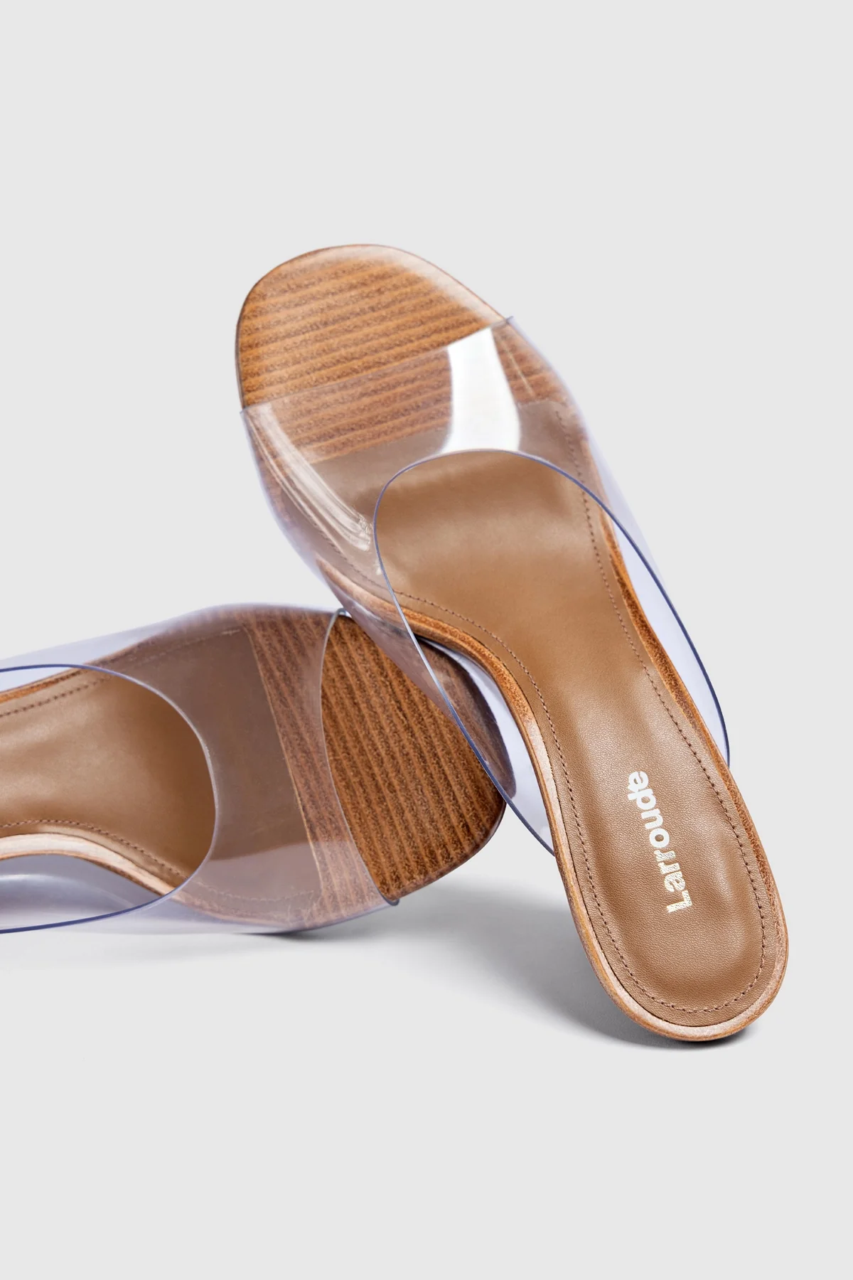 Vivi Wedge Mule In Clear Vinyl - Image 6
