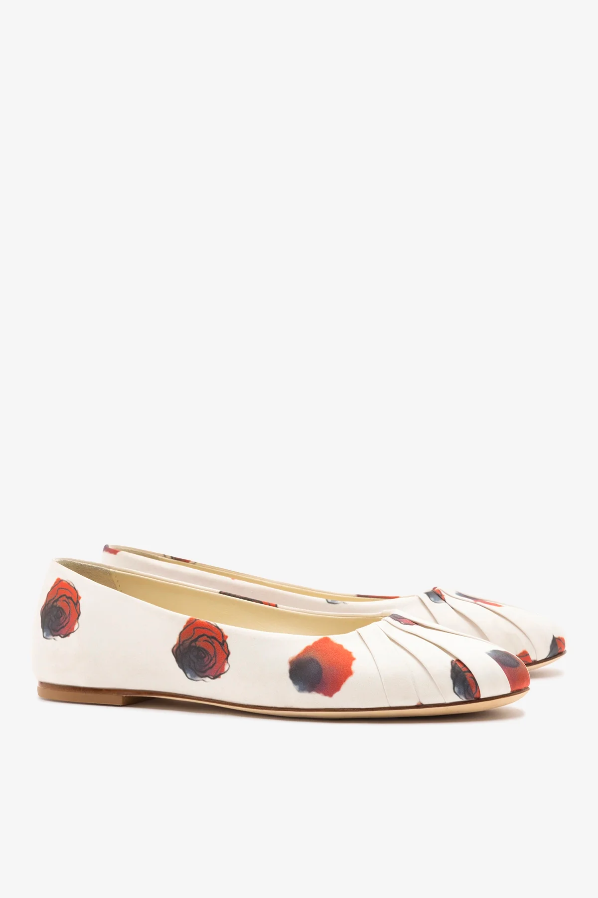 Jonathan Cohen by L.: Ballet Flat Ivory Printed Satin - Image 3