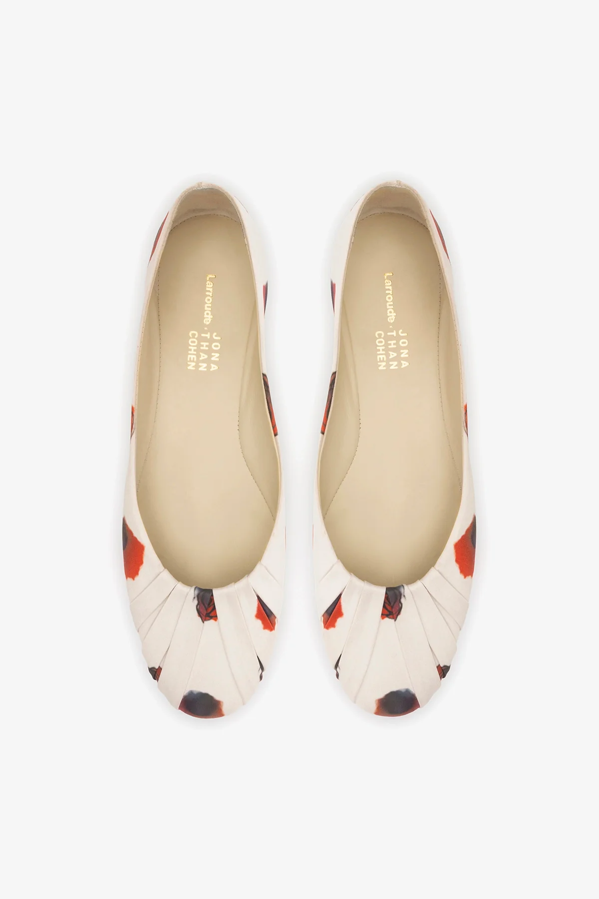 Jonathan Cohen by L.: Ballet Flat Ivory Printed Satin - Image 6