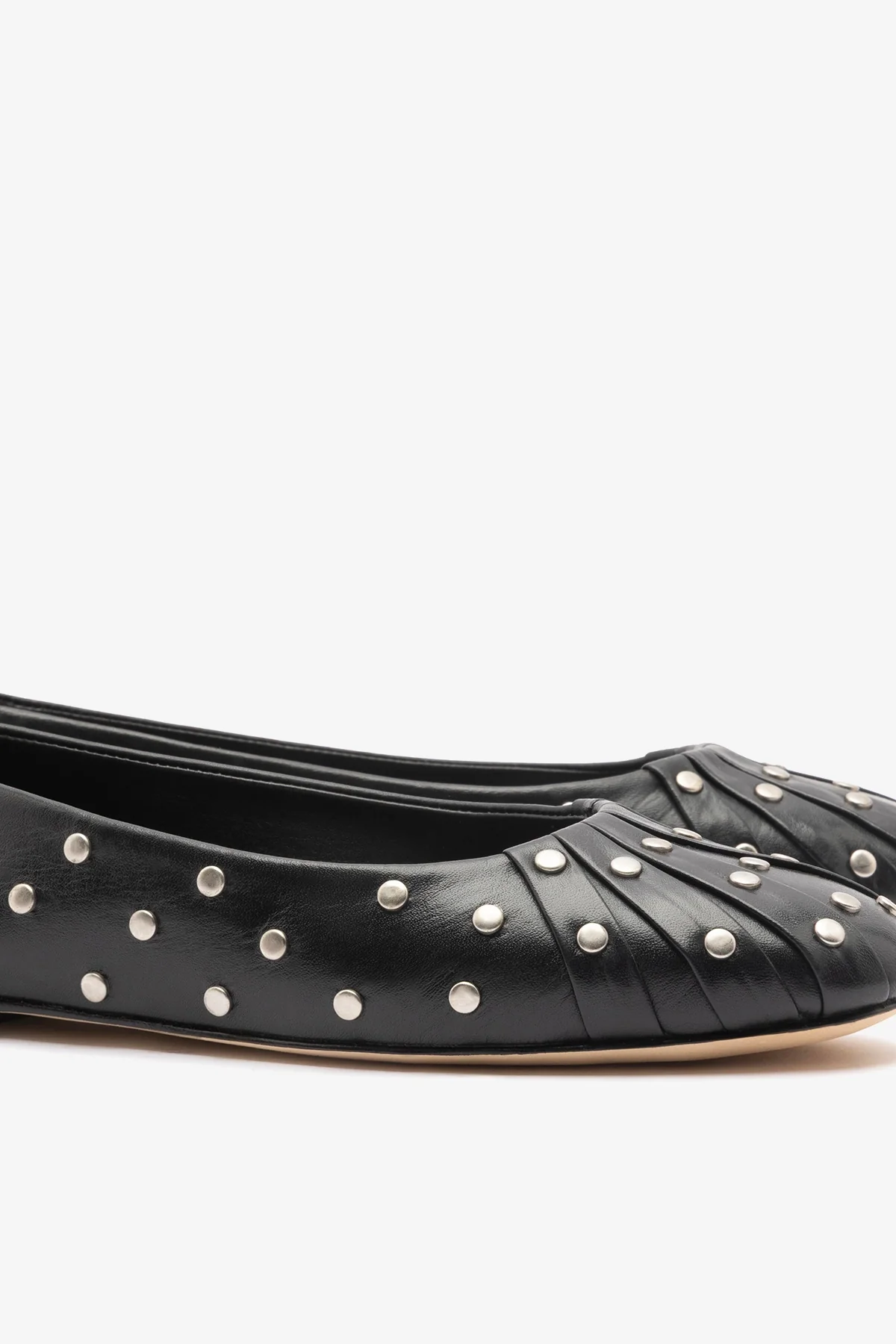 Jonathan Cohen by L.: Ballet Flat Studs Black Leather - Image 3
