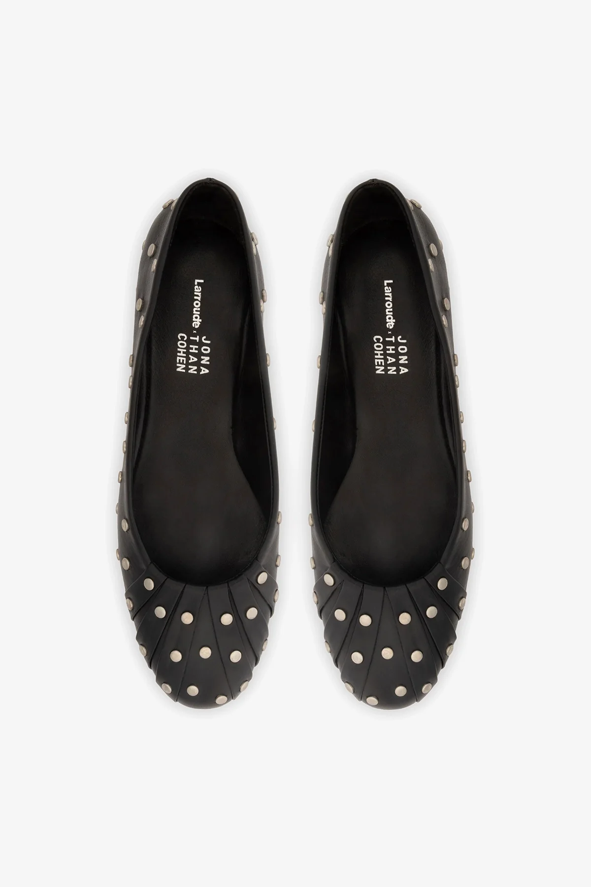 Jonathan Cohen by L.: Ballet Flat Studs Black Leather - Image 4