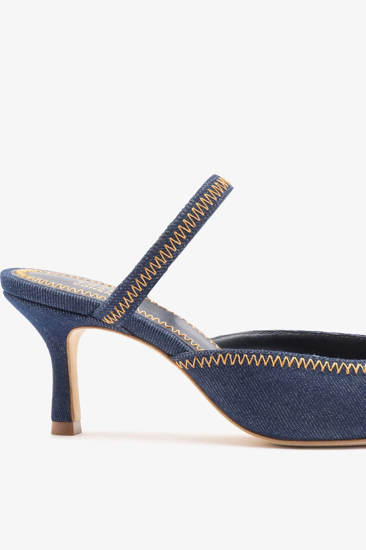 Jonathan Cohen by L.: Zig Zag Pump Blue Denim - Image 3