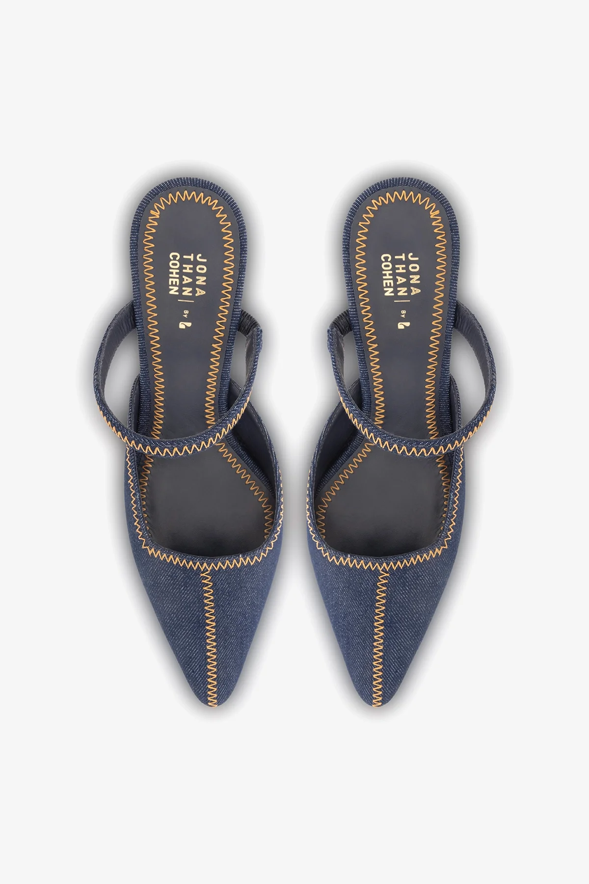 Jonathan Cohen by L.: Zig Zag Pump Blue Denim - Image 4