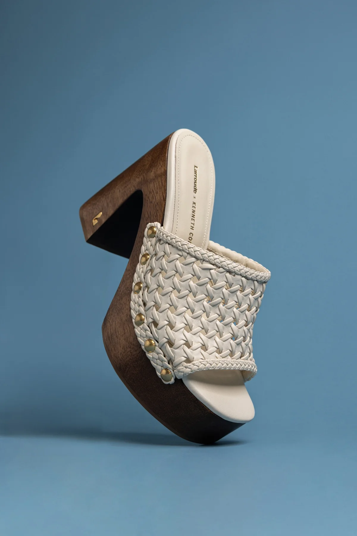 Larroudé x Kenneth Cole: Macrame Mule Ivory Leather - Image 2