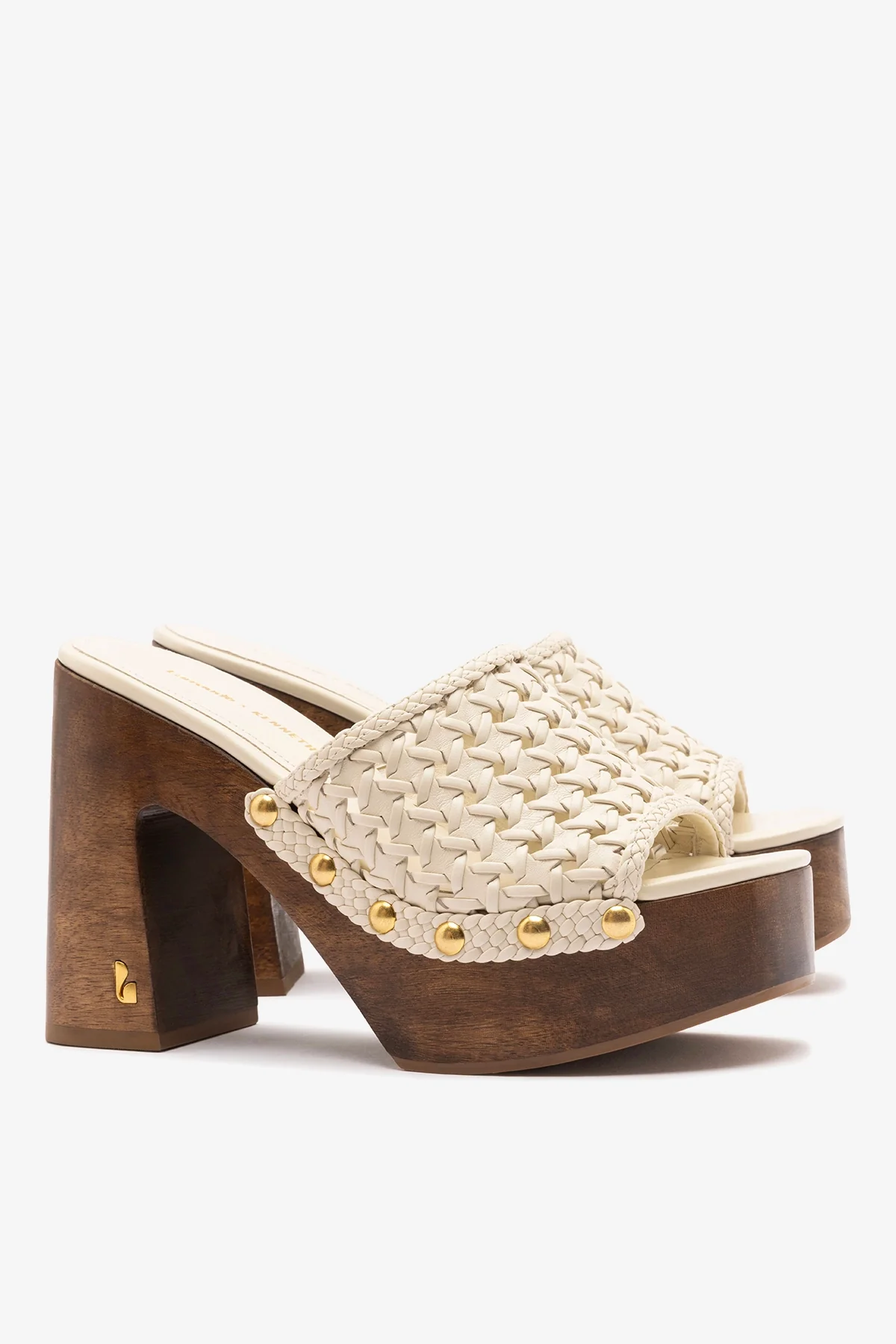 Larroudé x Kenneth Cole: Macrame Mule Ivory Leather - Image 3